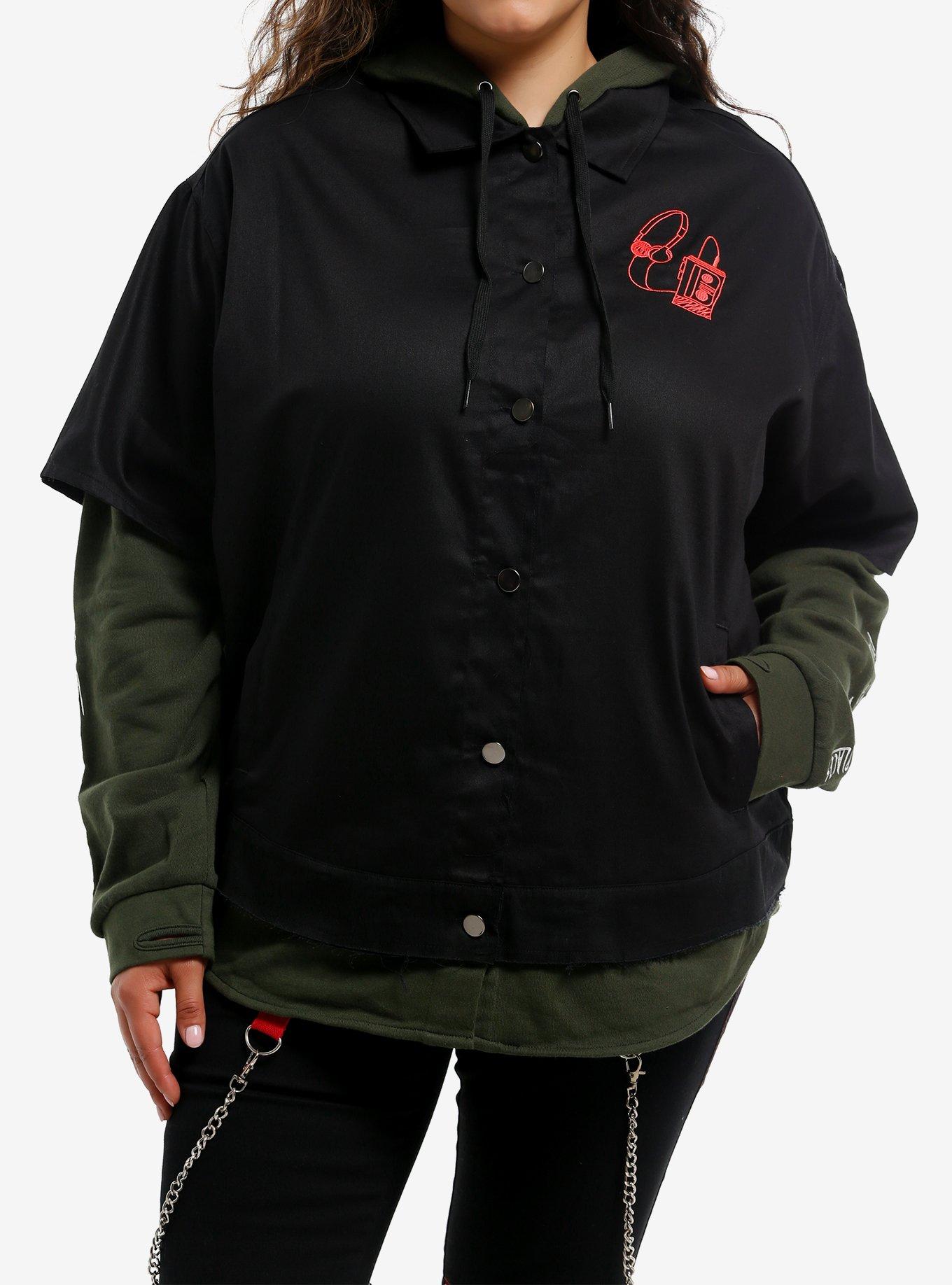 Stranger Things Max Mayfield Music Girls Twofer Jacket Plus Size, , hi-res