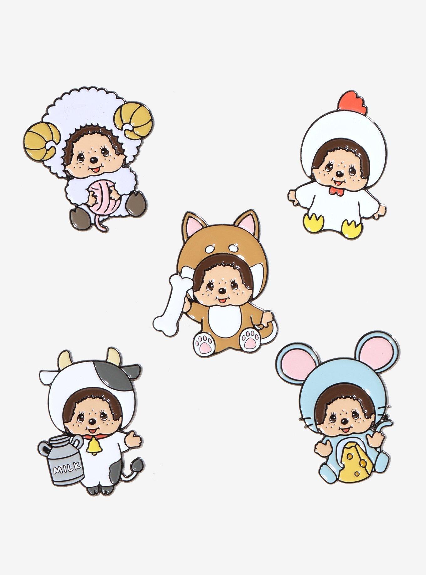 Monchhichi Animal Costume Blind Bag Enamel Pin, , hi-res