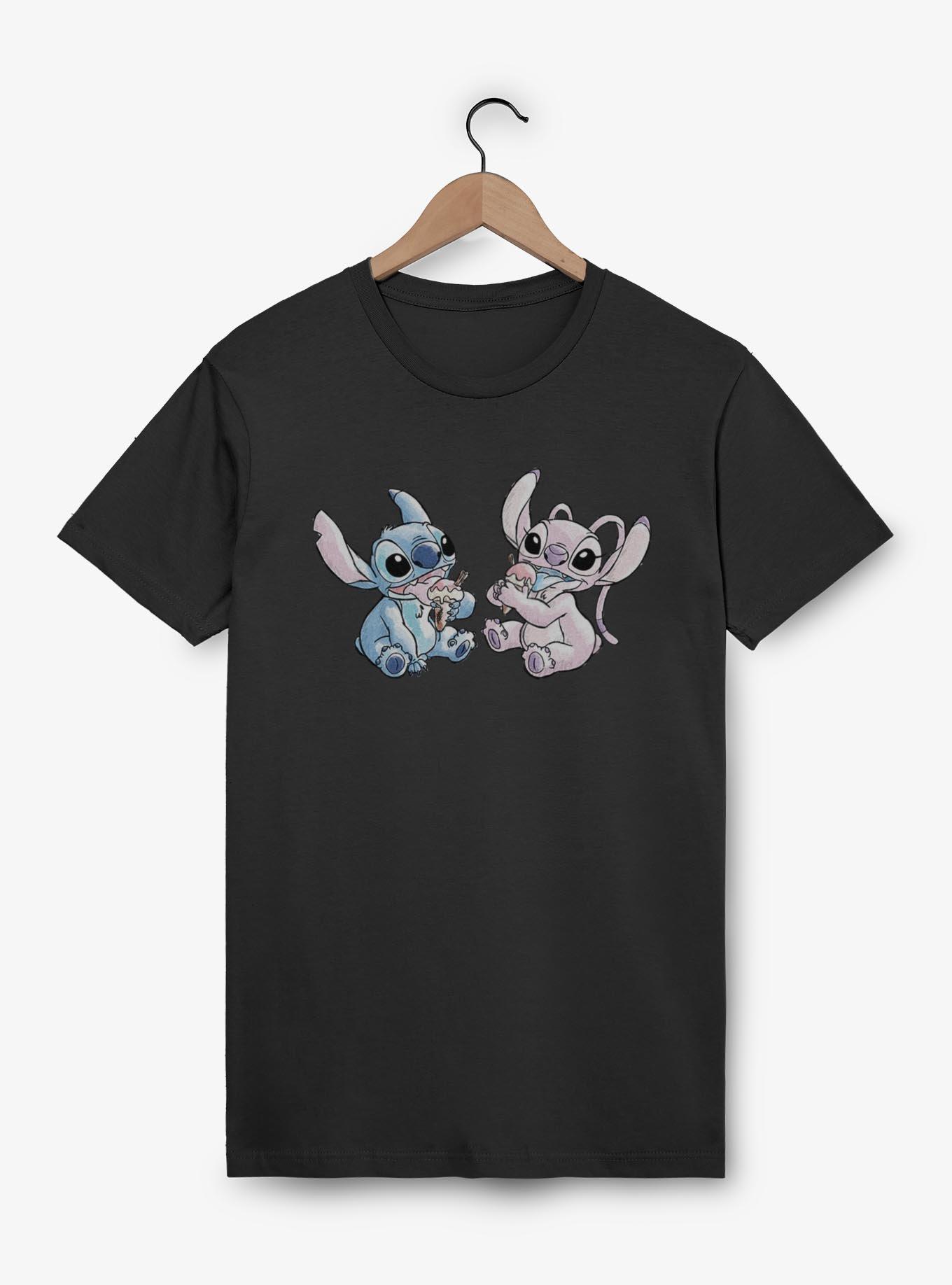 Disney Lilo & Stitch Sharing Ice Cream Angel and Stitch T-Shirt