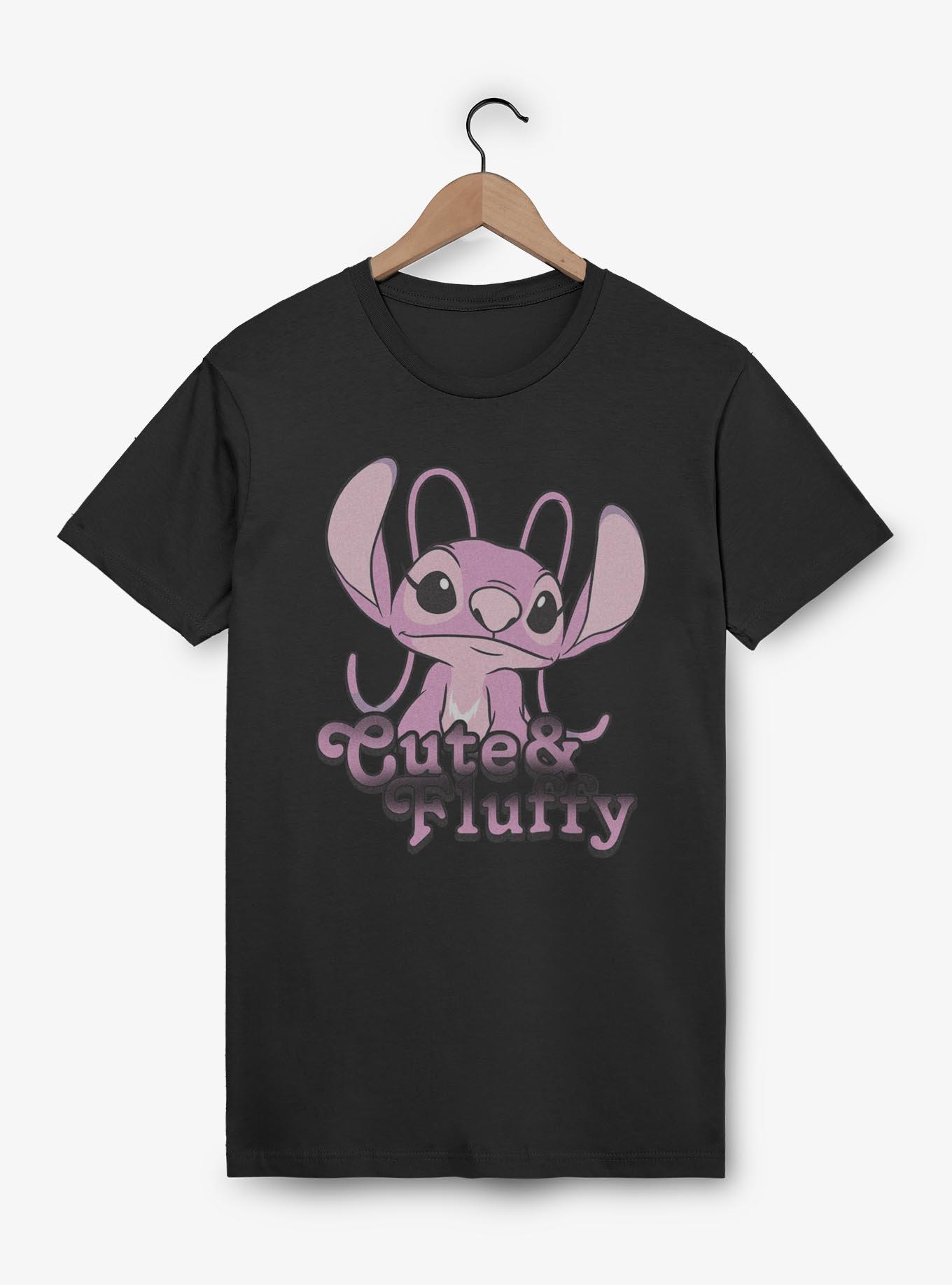 Disney Lilo & Stitch Fluffy Angel T-Shirt, BLACK, hi-res
