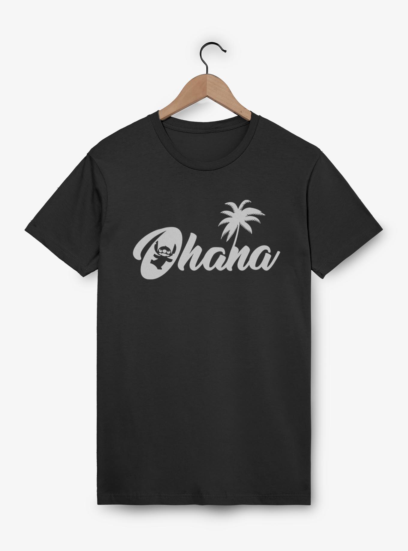 Disney Lilo & Stitch Stitch Sillhouette Ohana T-Shirt, BLACK, hi-res