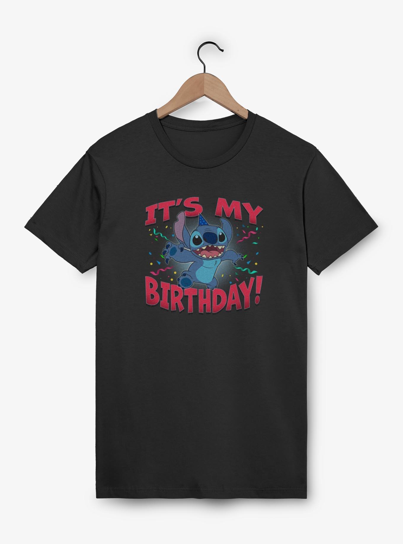 Disney Lilo & Stitch It's My Birthday T-Shirt, BLACK, hi-res