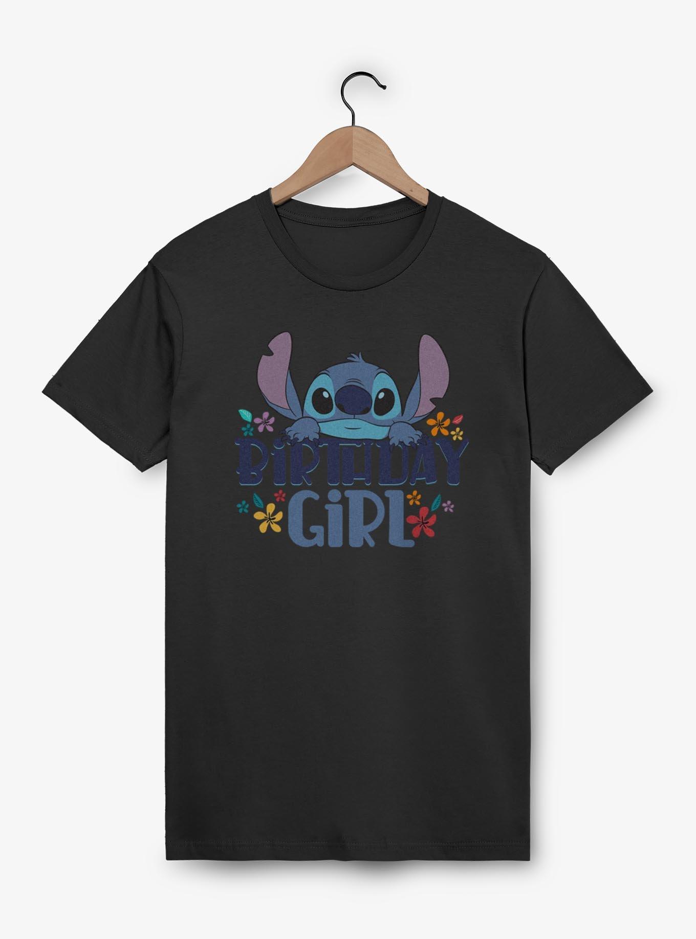 Disney Lilo & Stitch Birthday Girl Stitch T-Shirt, BLACK, hi-res