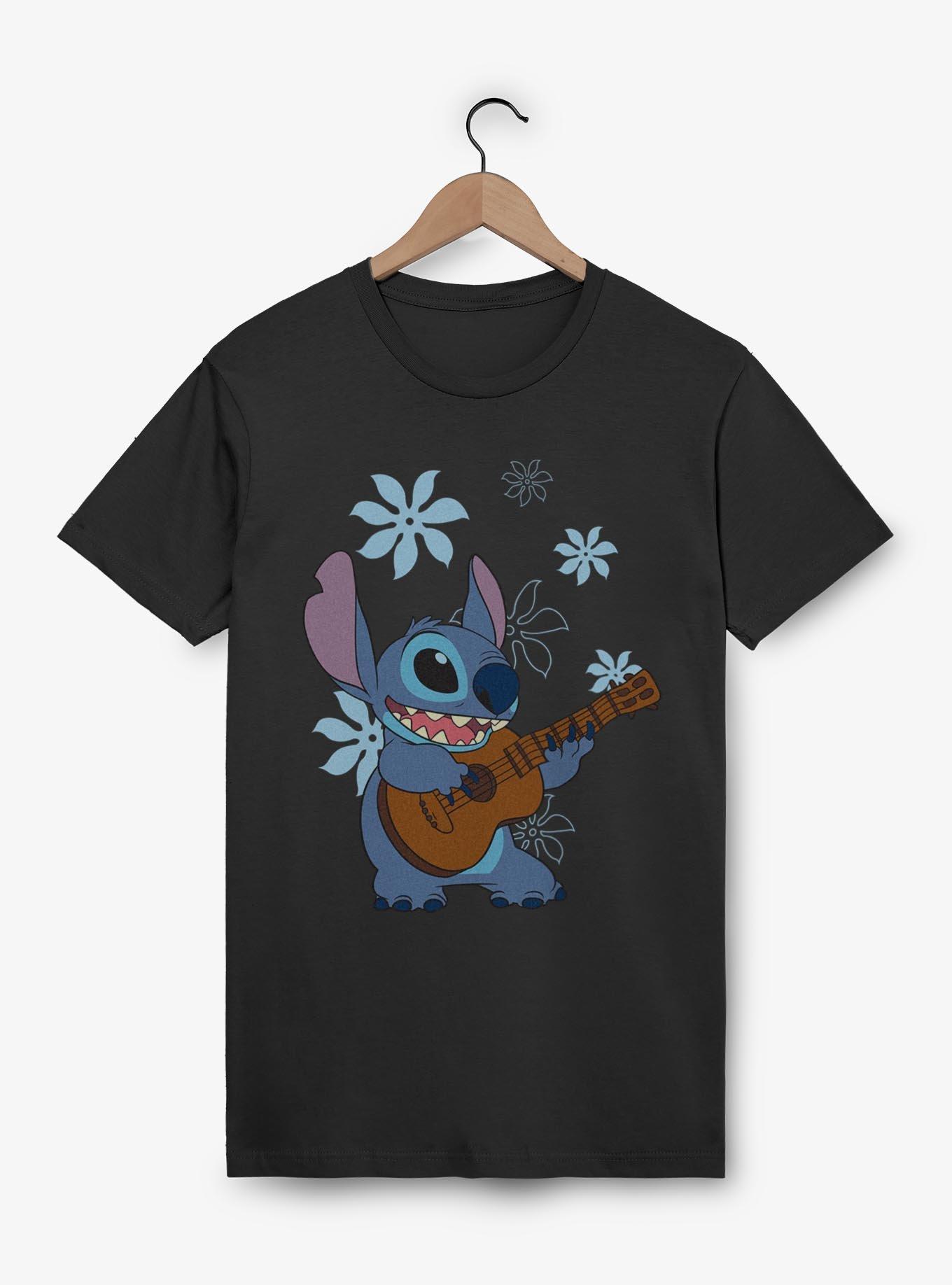 Disney Lilo & Stitch Flowers T-Shirt, BLACK, hi-res