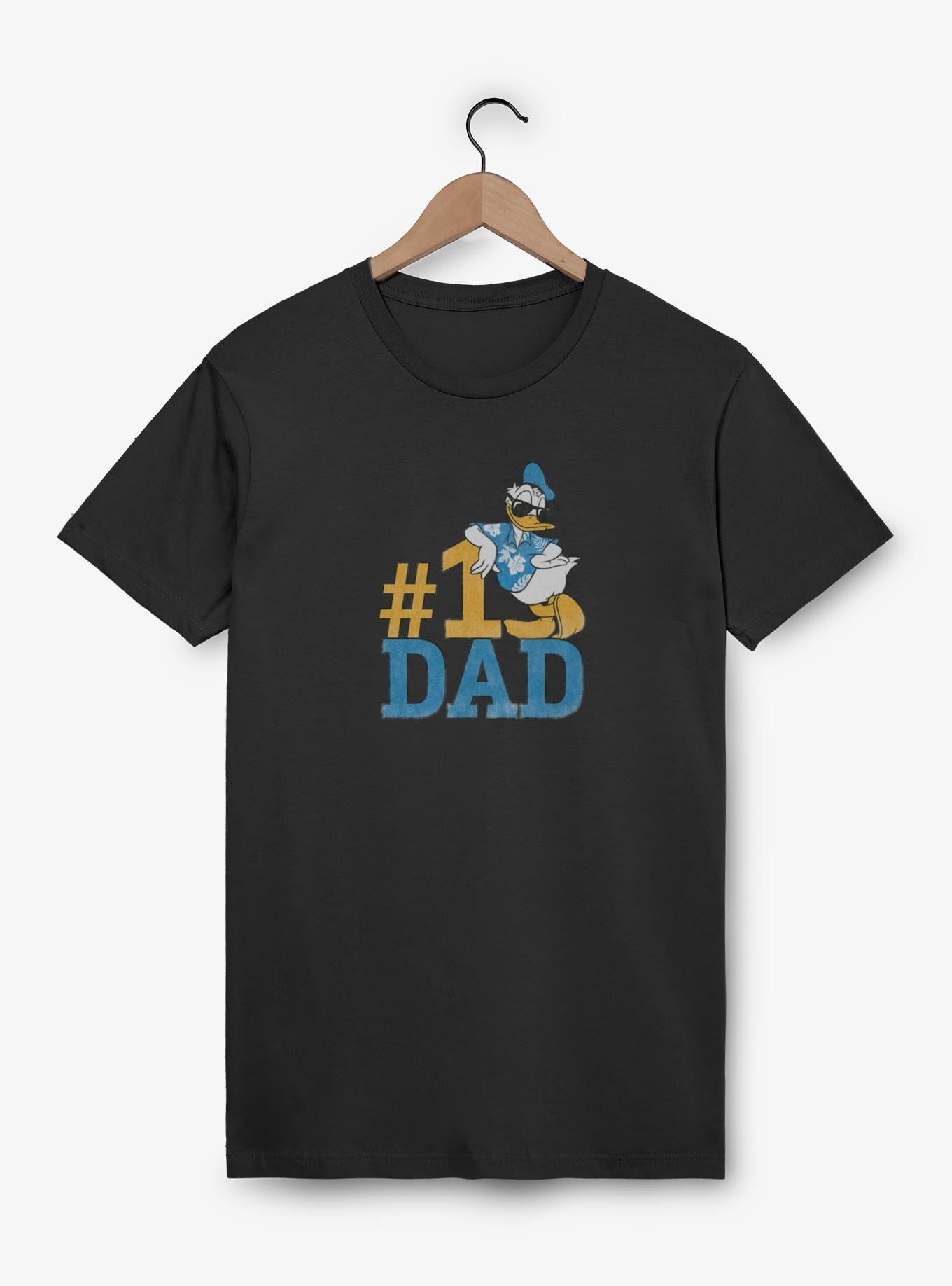 Disney Donald Duck Number 1 Dad T-Shirt, BLACK, hi-res