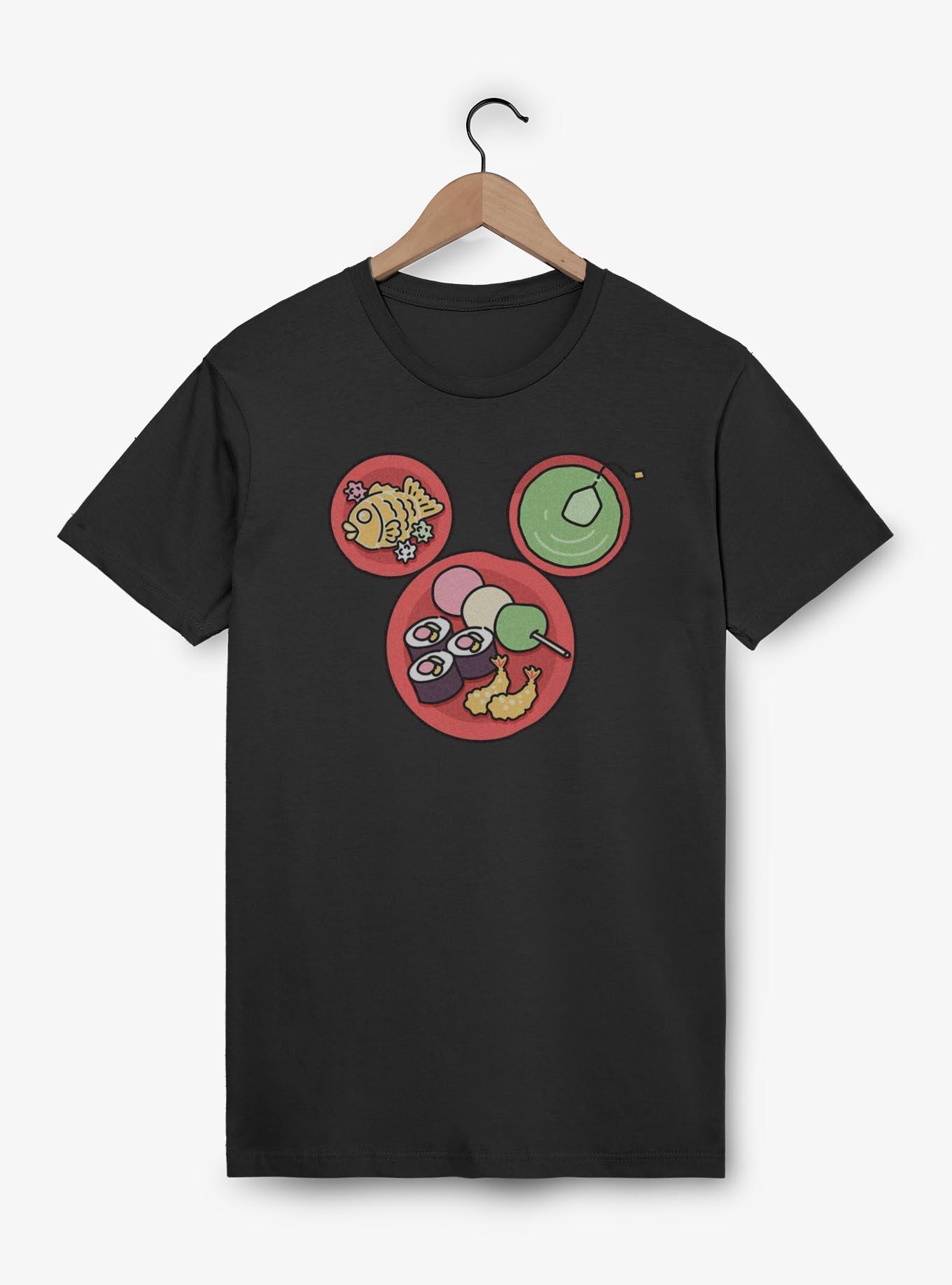 Disney Mickey Mouse Japanese Food T-Shirt, BLACK, hi-res