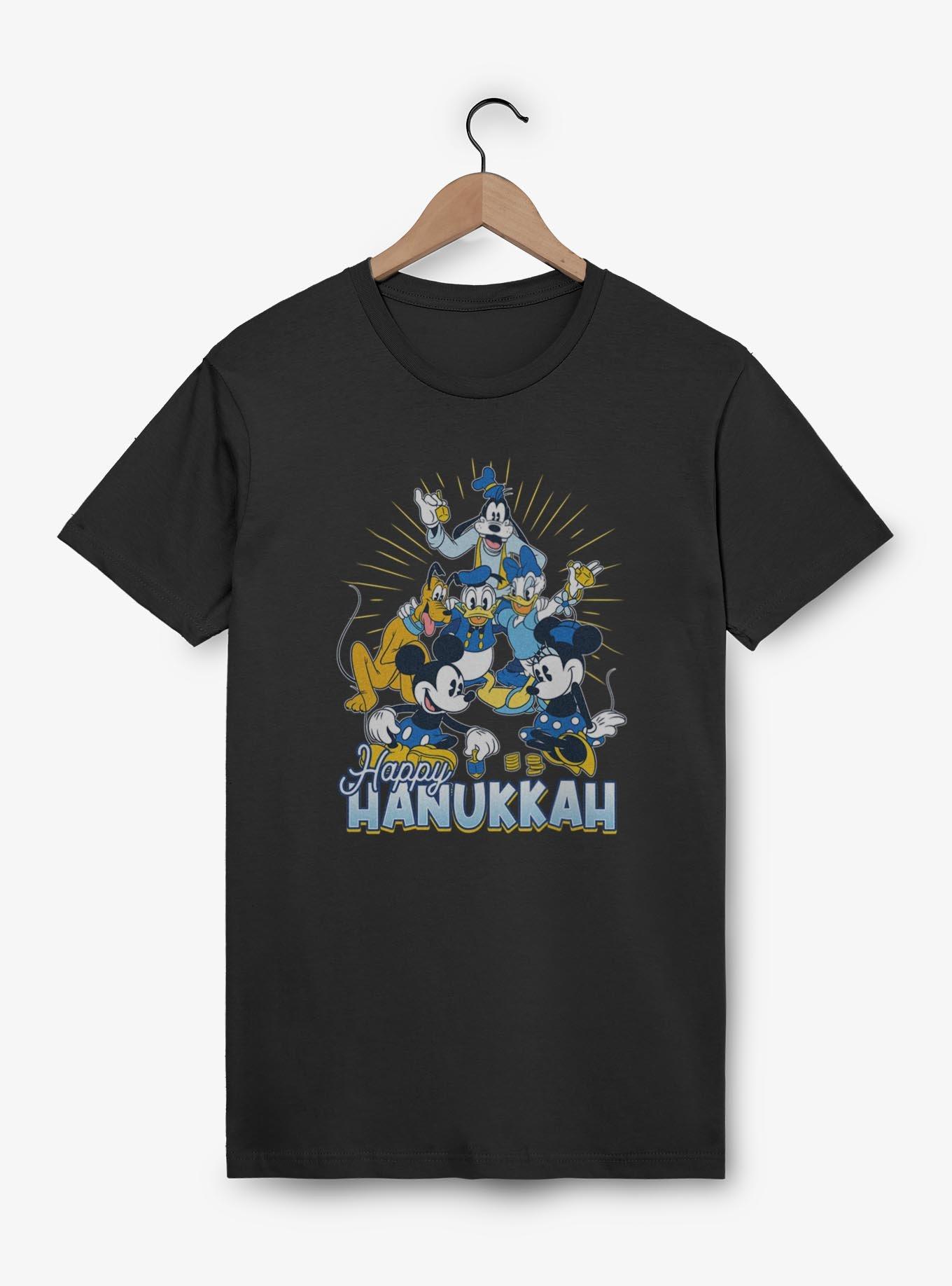 Disney Mickey Mouse & Friends Happy Hanukkah T-Shirt, BLACK, hi-res