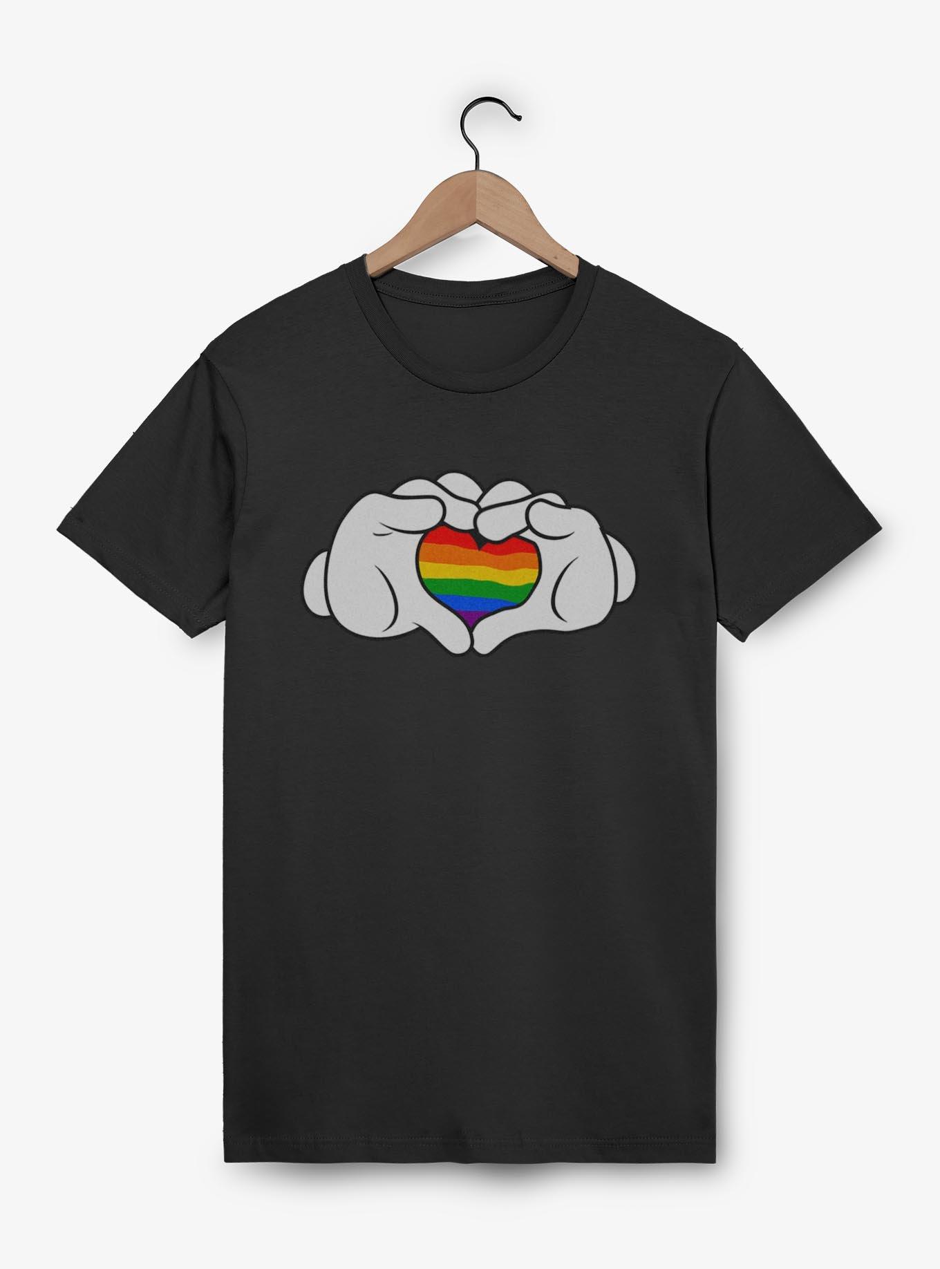 Disney Mickey Mouse Rainbow Love T-Shirt, BLACK, hi-res