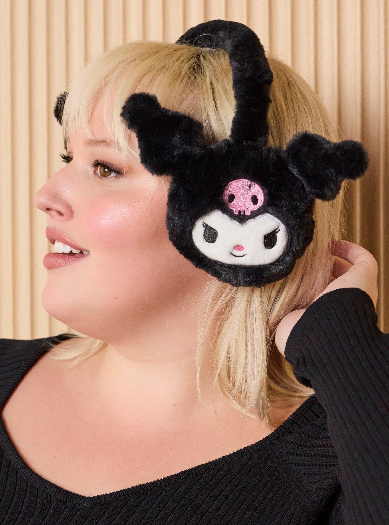Sanrio Kuromi Figural Plush Earmuffs &mdash; BoxLunch Exclusive, , hi-res