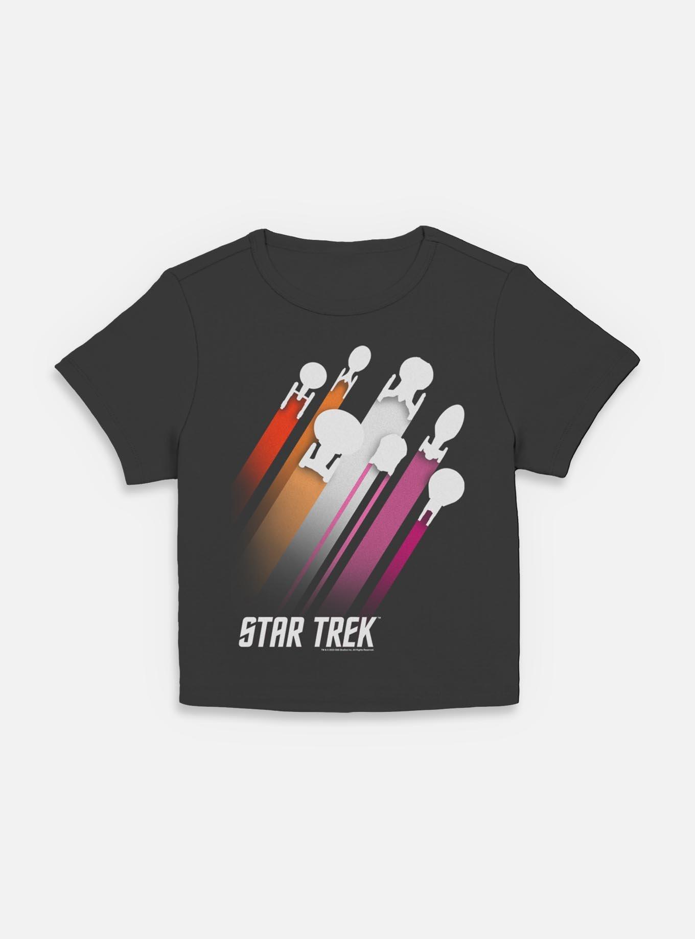 Star Trek Lesbian Pride Fleet Stripes Womens Baby T-Shirt, , hi-res