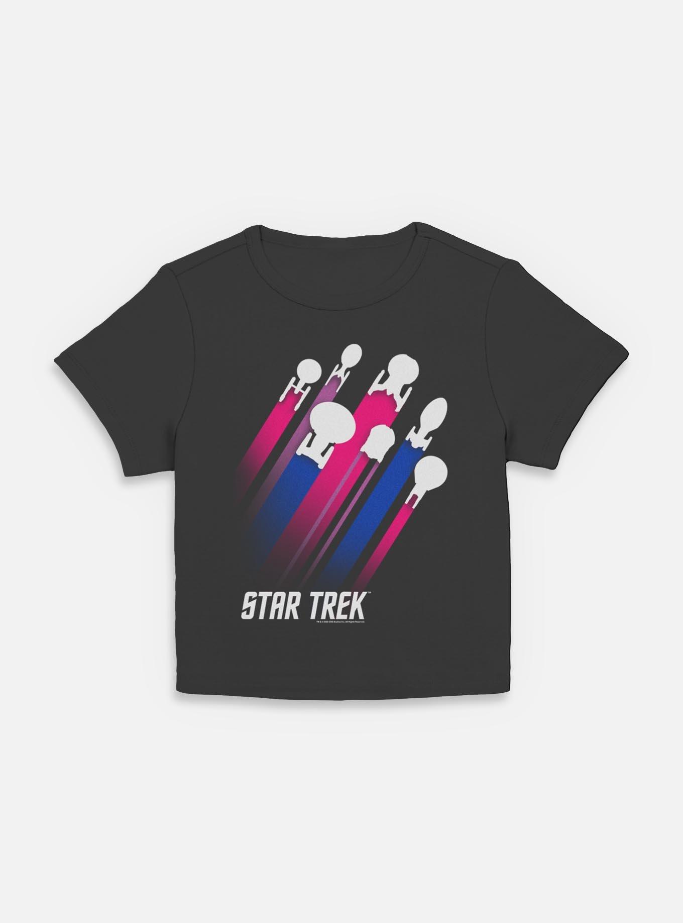 Star Trek Bisexual Pride Fleet Stripes Womens Baby T-Shirt, BLACK, hi-res