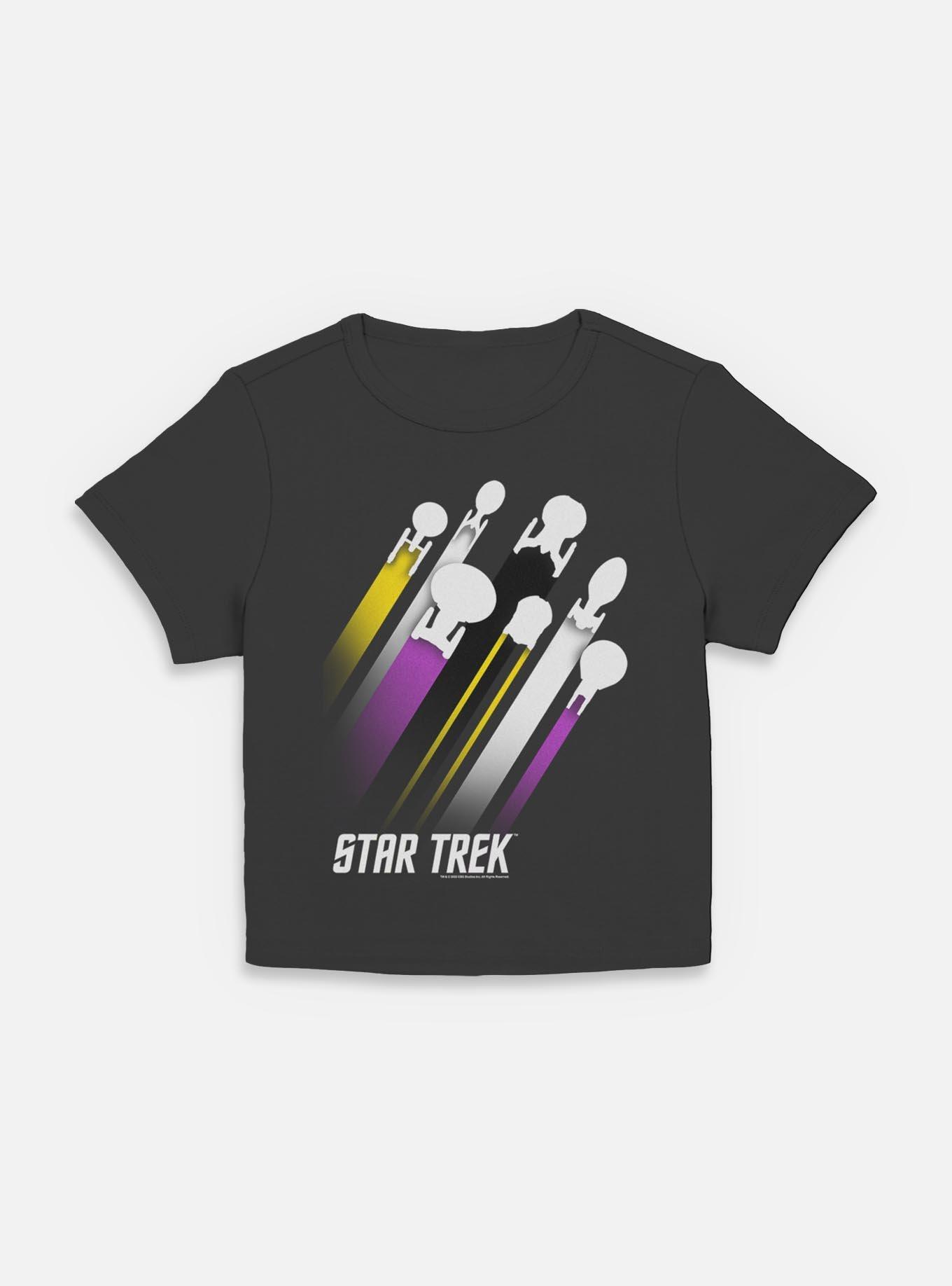 Star Trek Nonbinary Pride Fleet Stripes Womens Baby T-Shirt, , hi-res