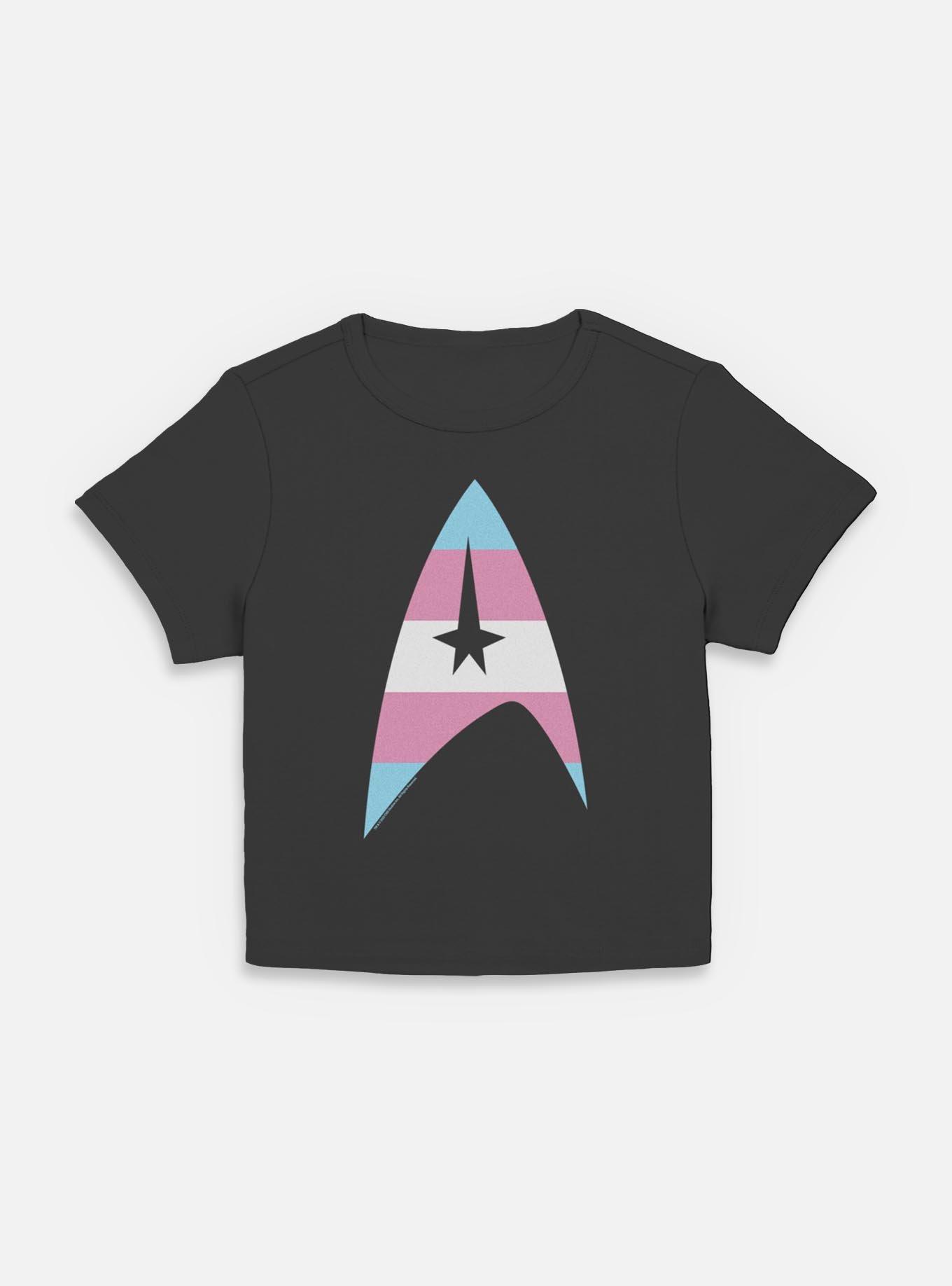 Star Trek Trans Flag Logo Womens Baby T-Shirt, , hi-res