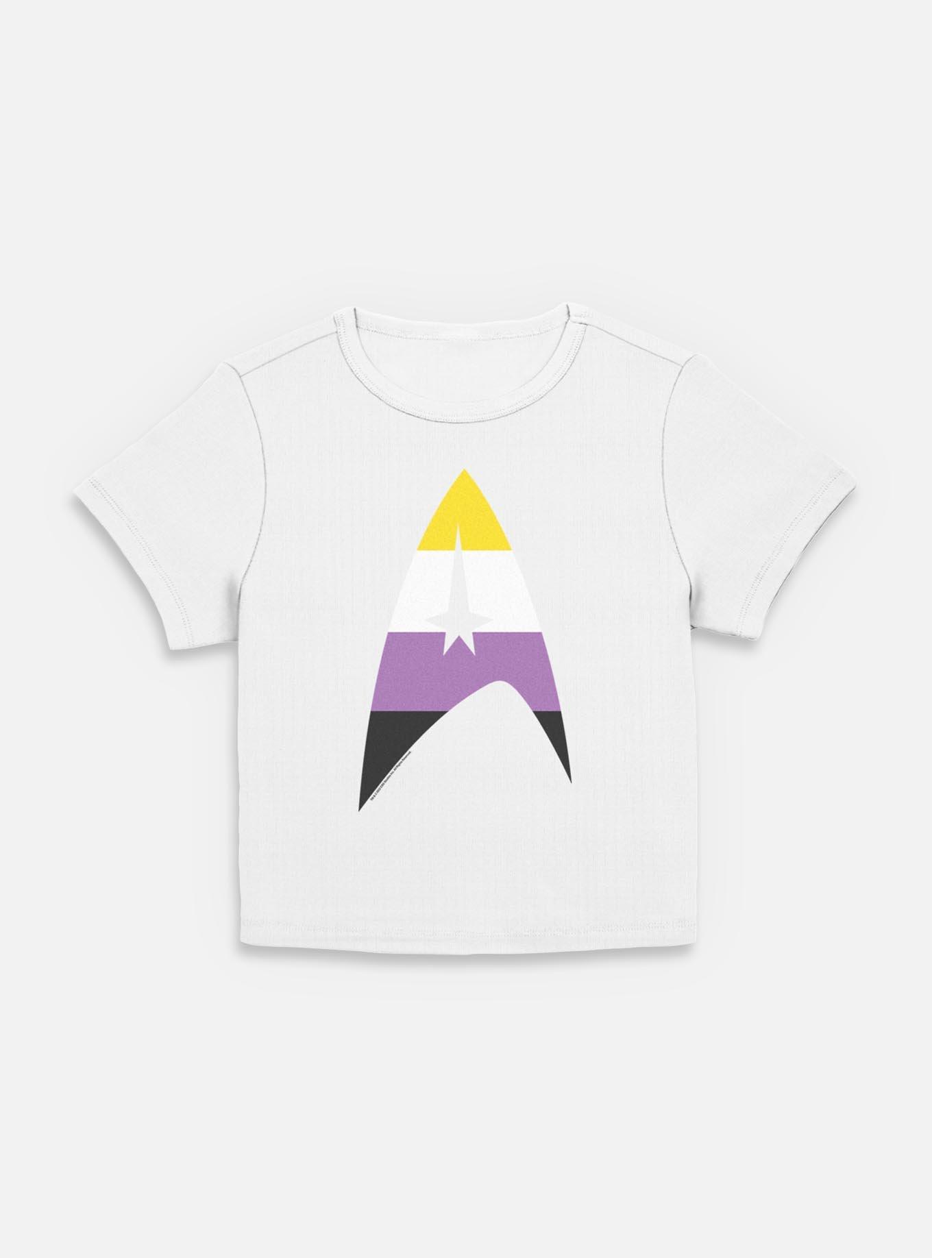 Star Trek Nonbinary Flag Logo Womens Baby T-Shirt, , hi-res