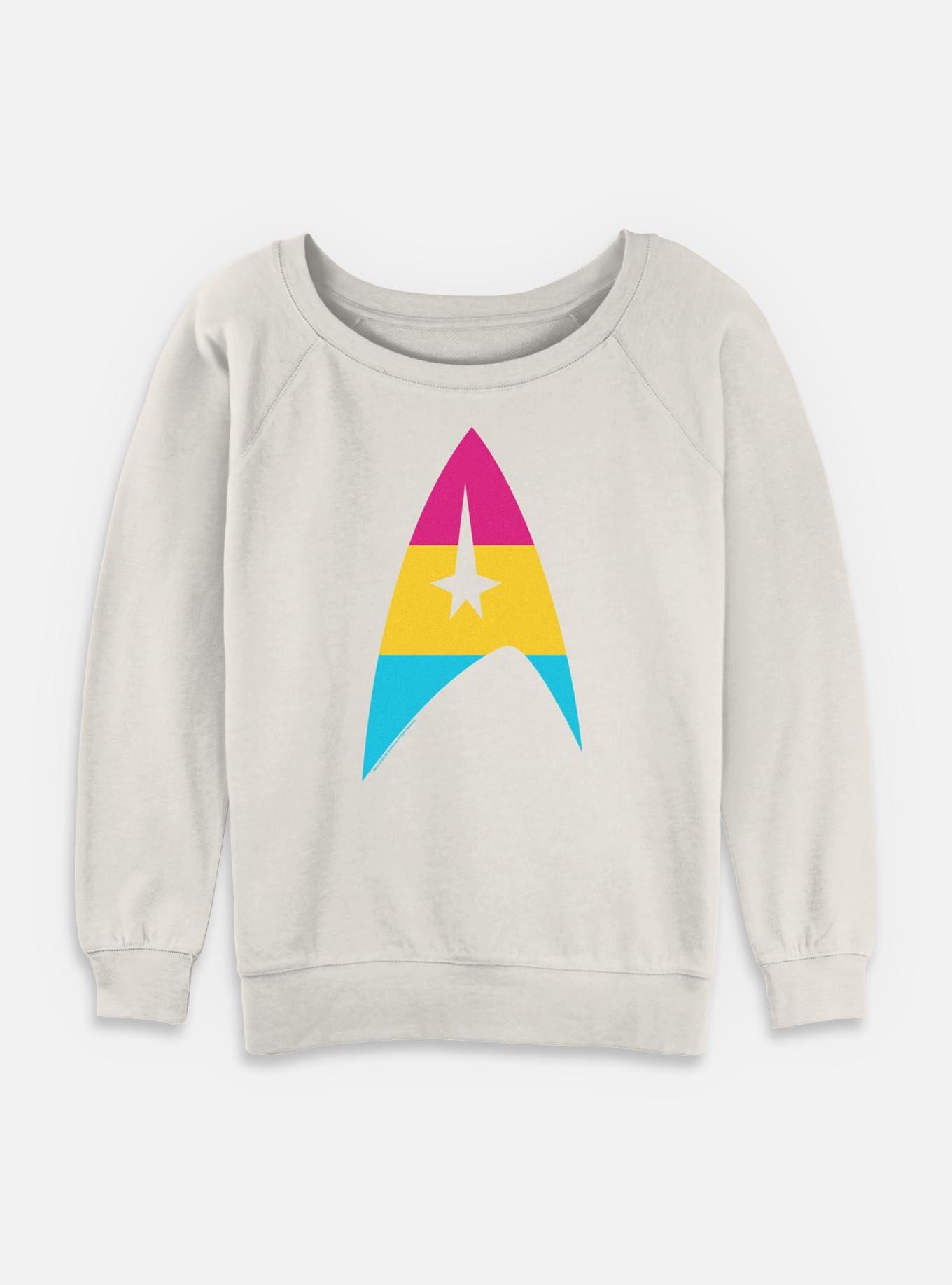 Star Trek Pan Flag Logo Womens Slouchy Sweatshirt, , hi-res