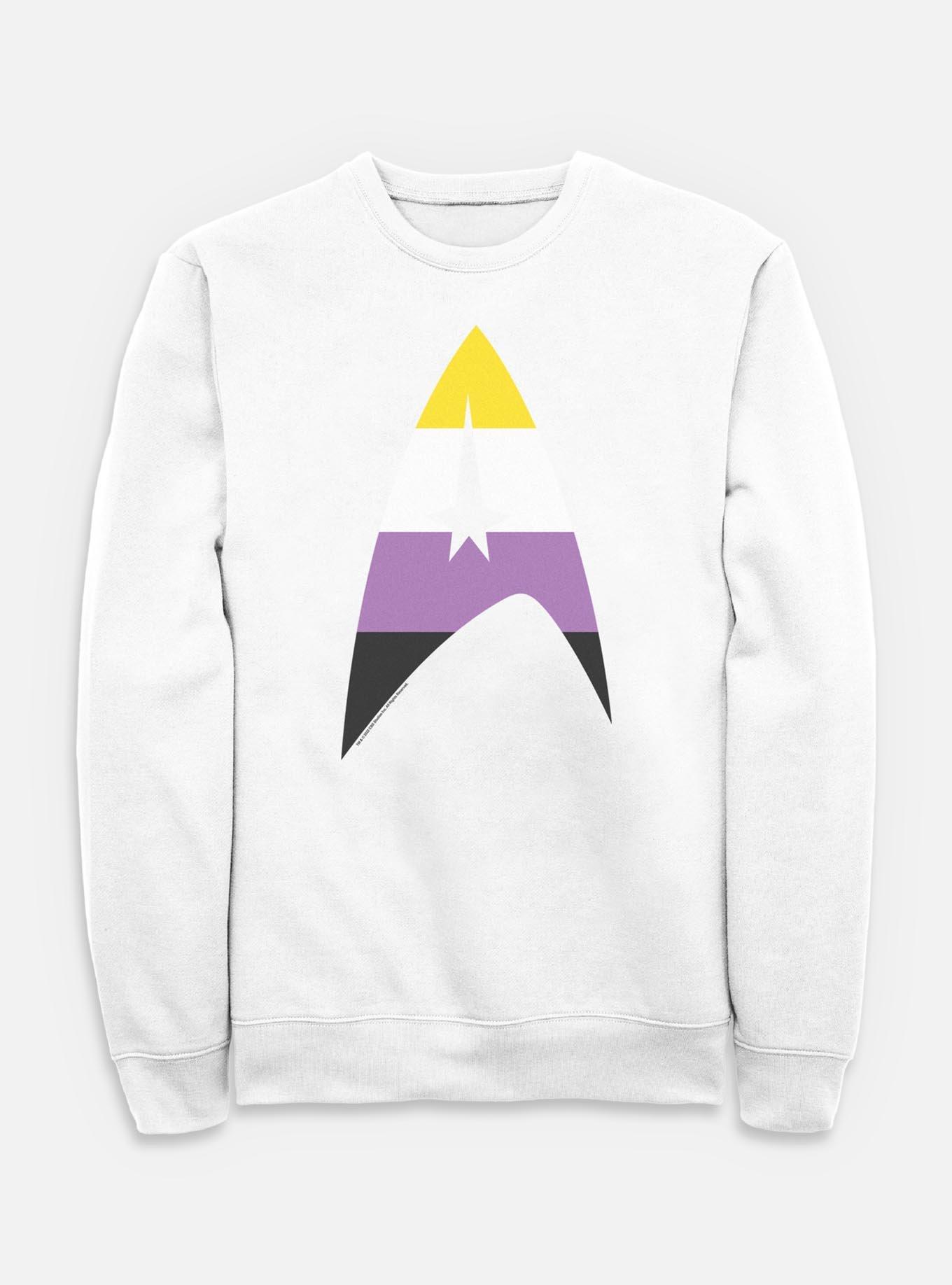 Star Trek Nonbinary Flag Logo Sweatshirt, , hi-res
