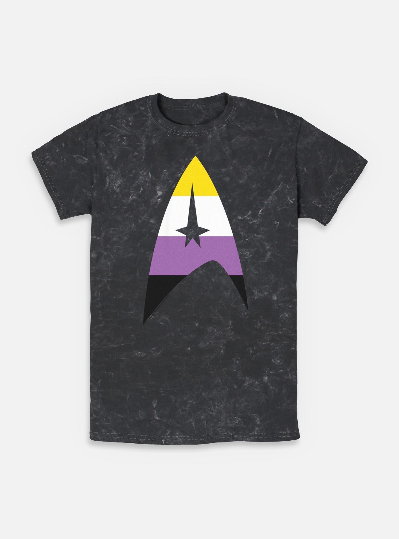 Star Trek Nonbinary Flag Logo Mineral Wash T-Shirt, , hi-res