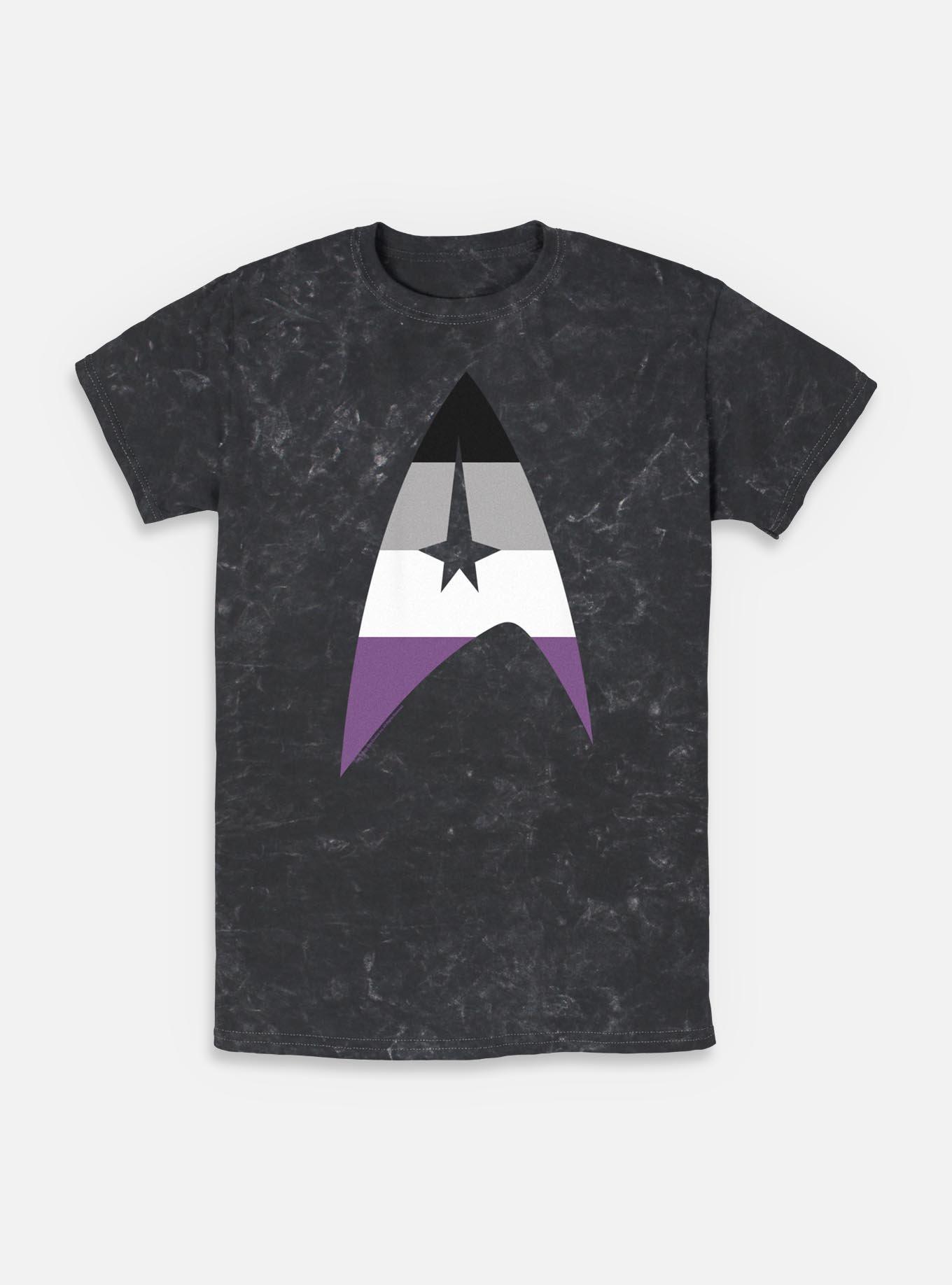 Star Trek Asexual Flag Logo Mineral Wash T-Shirt, , hi-res