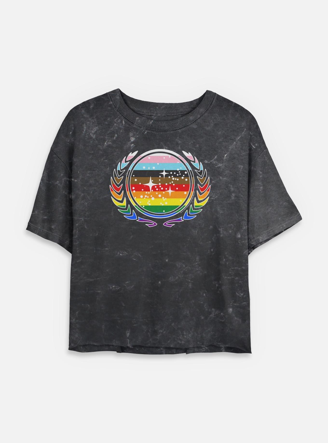 Star Trek Federation Pride Mineral Wash Womens Crop T-Shirt, , hi-res