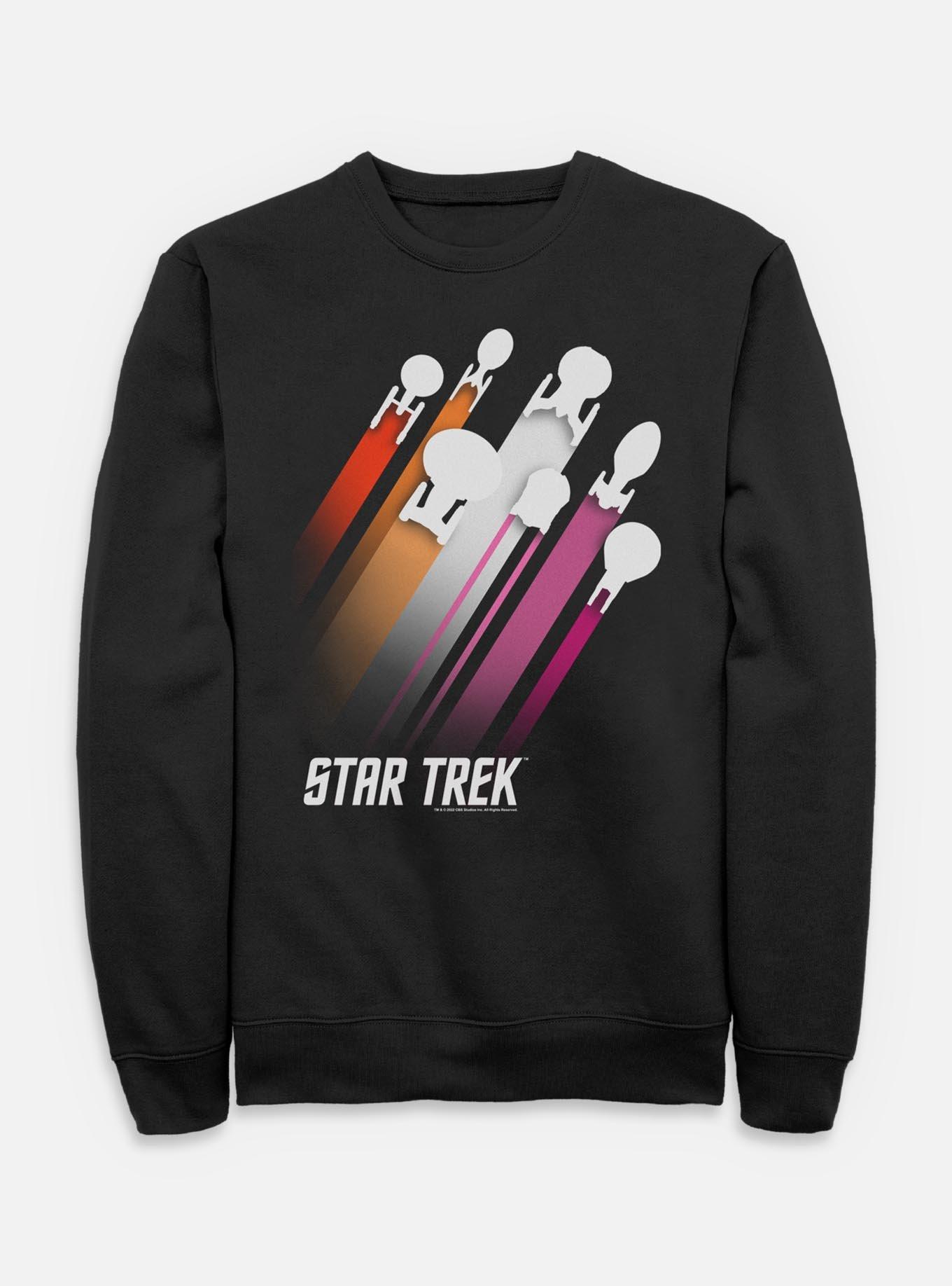 Star Trek Lesbian Pride Fleet Stripes Sweatshirt, BLACK, hi-res