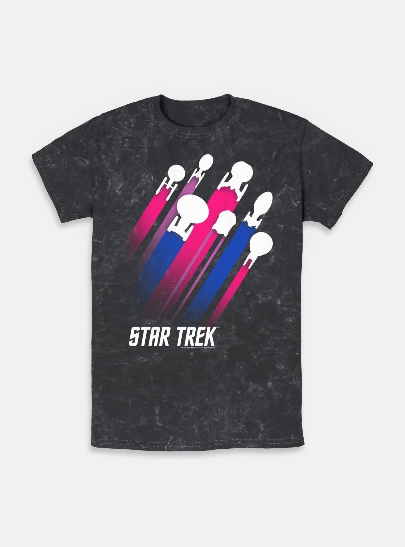 Star Trek Bisexual Pride Fleet Stripes Mineral Wash T-Shirt, , hi-res