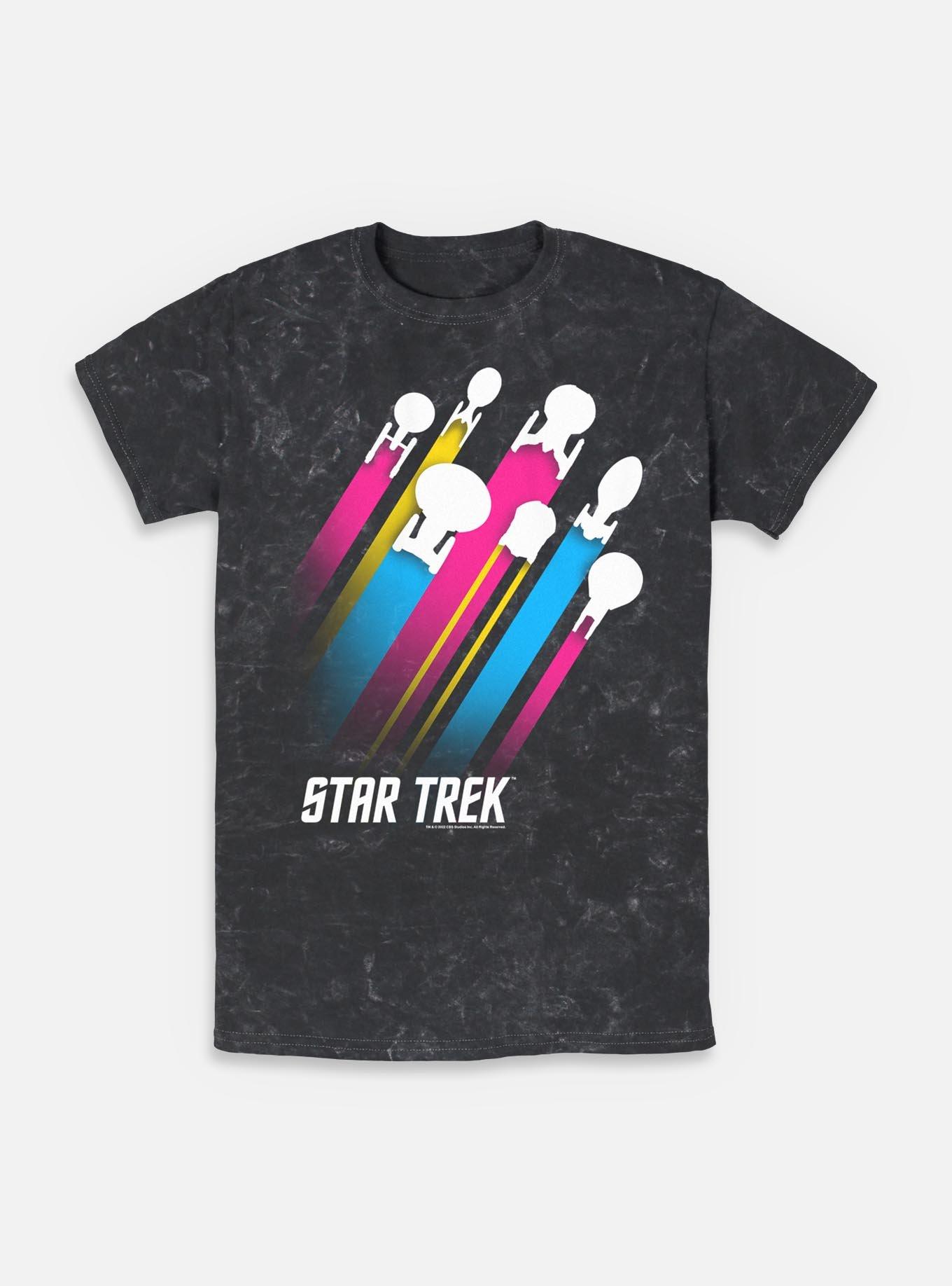 Star Trek Pan Pride Fleet Stripes Mineral Wash T-Shirt, , hi-res