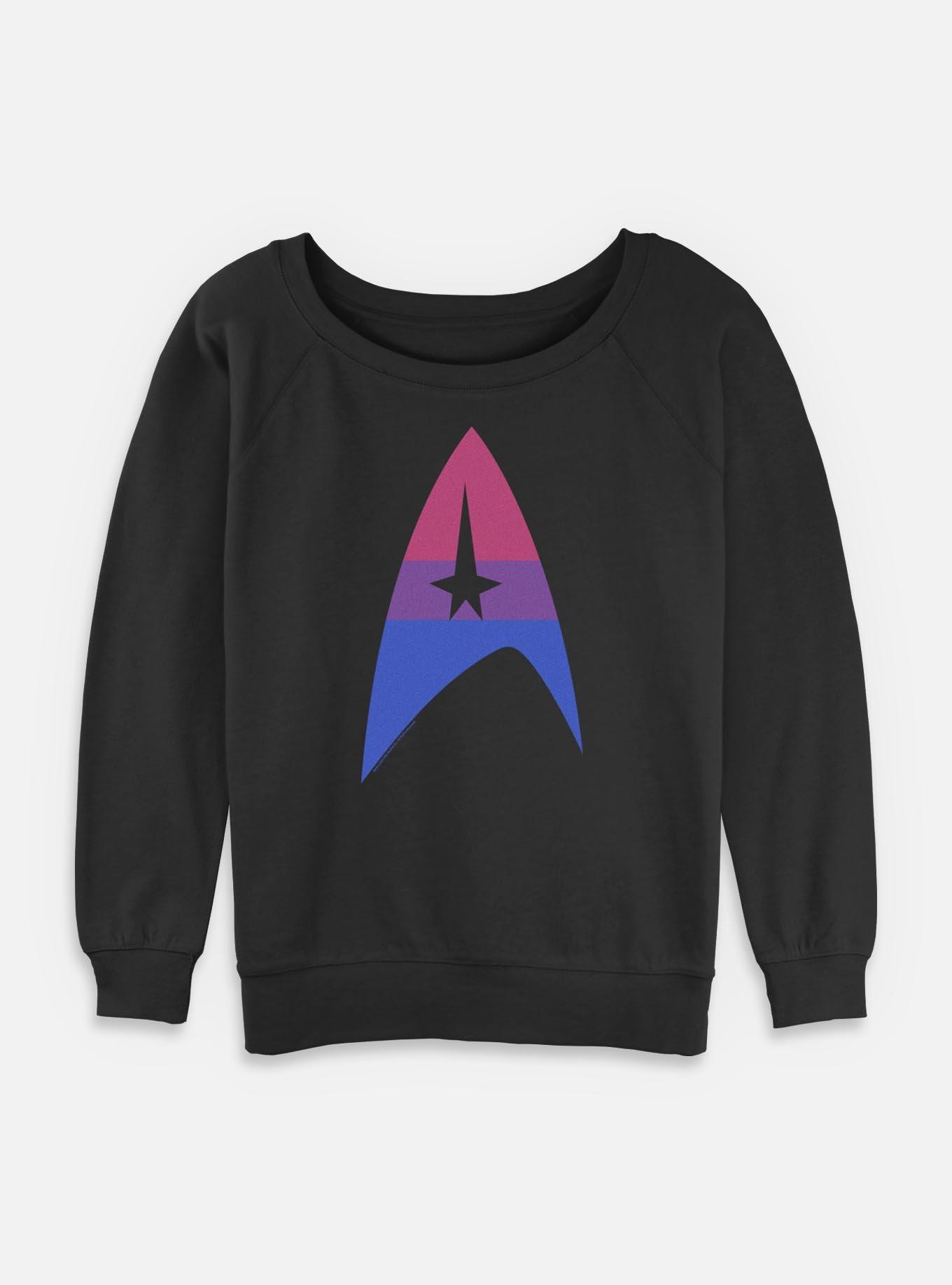 Star Trek Bisexual Flag Logo Womens Slouchy Sweatshirt, , hi-res