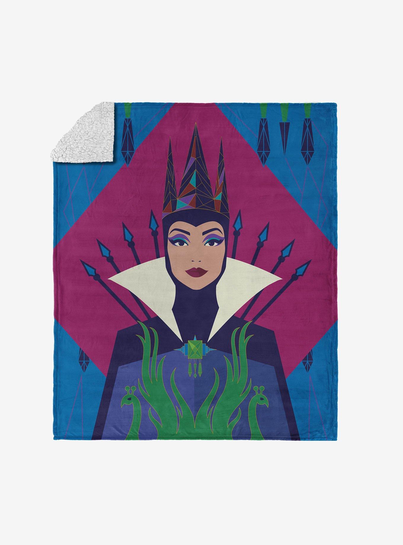 Disney Snow White Geometric Evil Queen Silk Touch Sherpa Throw Blanket, , hi-res