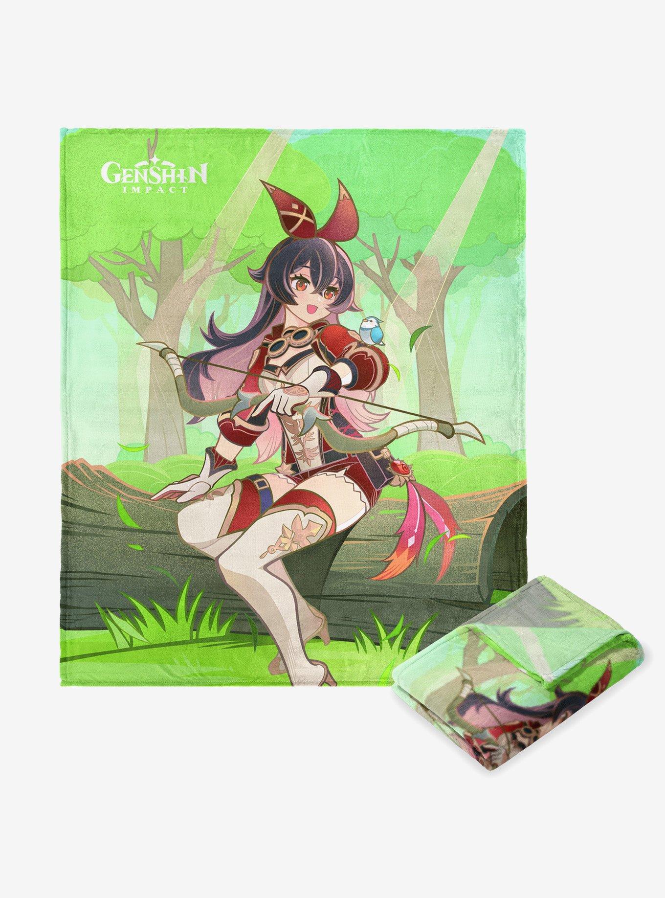 Genshin Impact Character 036 Amber Silk Touch Throw Blanket, , hi-res