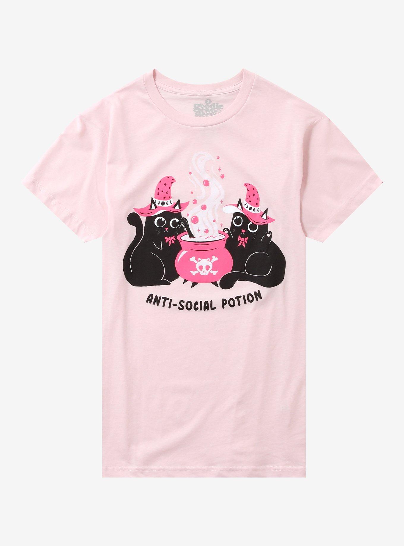 Anti-Social Potion Cats Girls T-Shirt By Goodie Two Sleeves, , hi-res