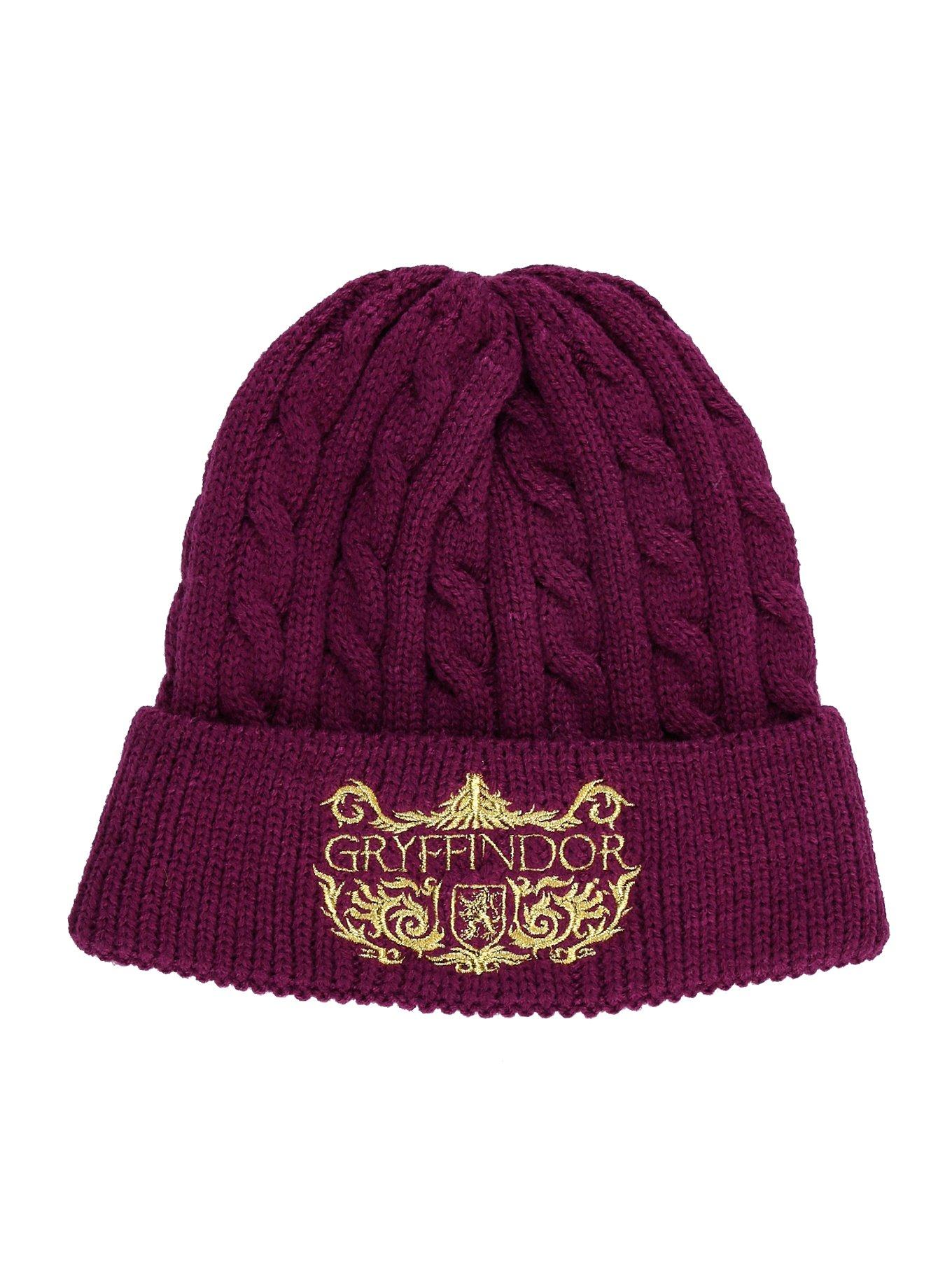 Harry Potter Gryffindor Cable Knit Beanie — BoxLunch Exclusive, , hi-res