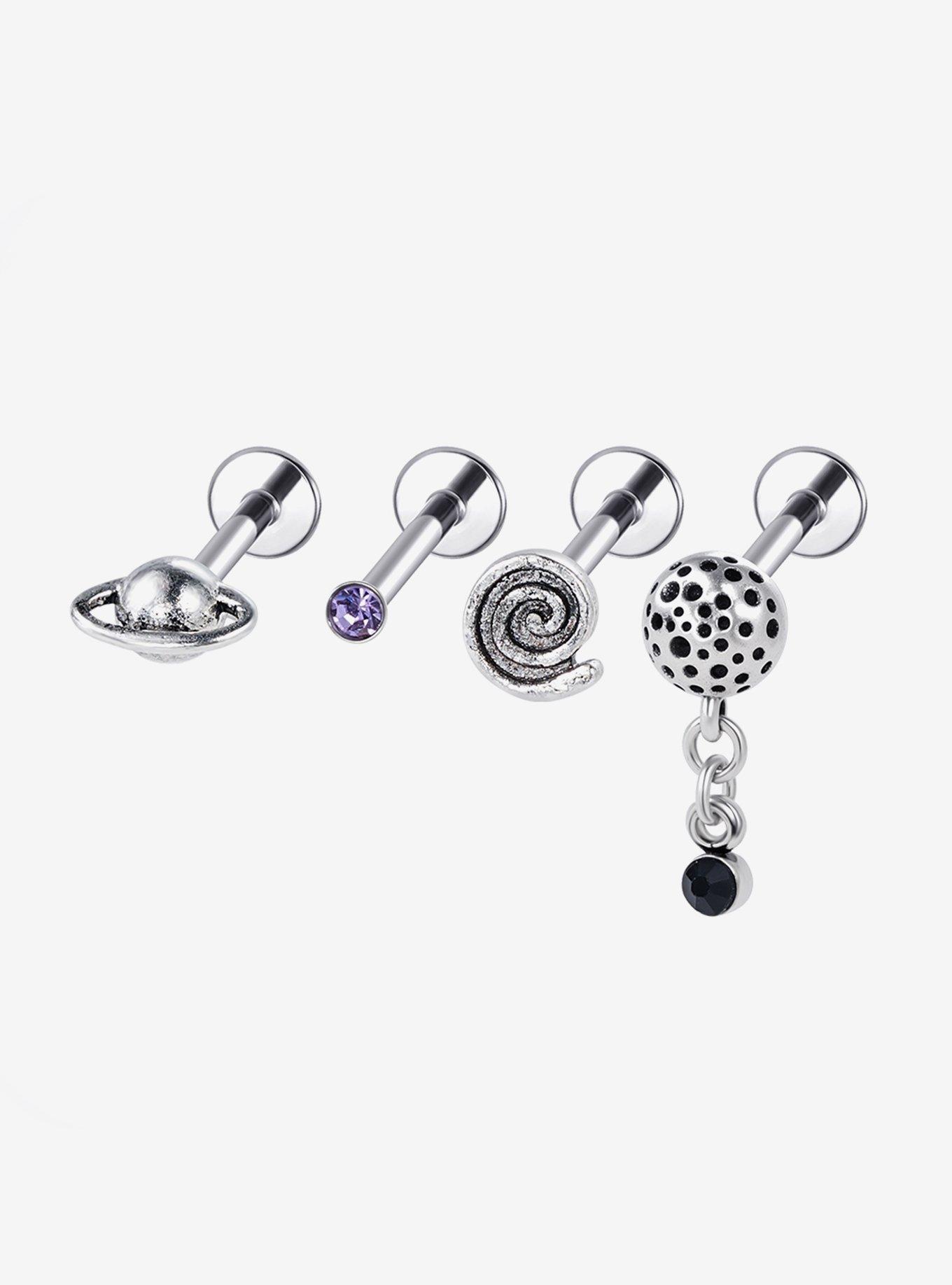 Steel Celestial Labret Stud 4 Pack, , hi-res