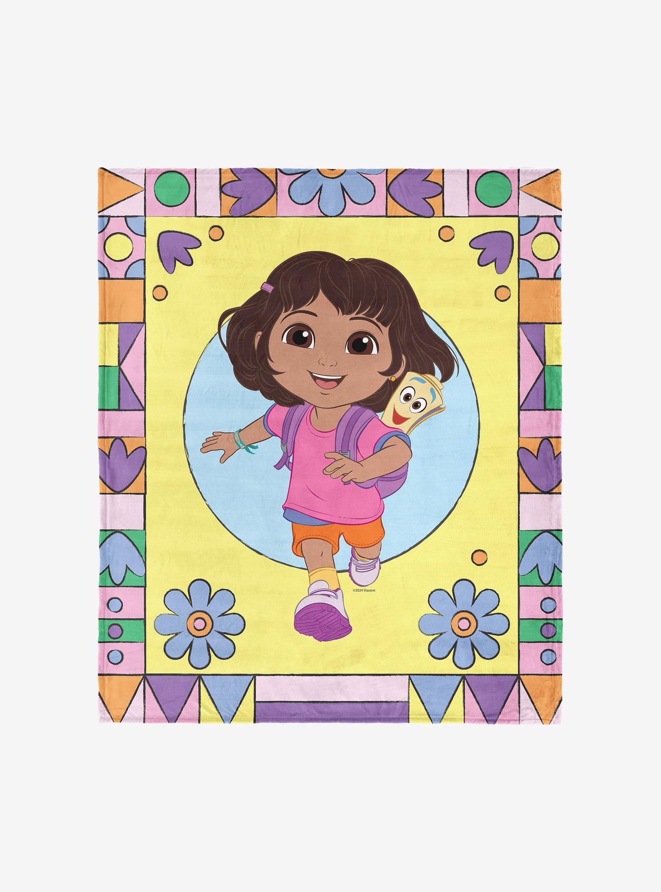 Dora The Explorer Running Dora 50x60" Silk Touch Throw Blanket, , hi-res