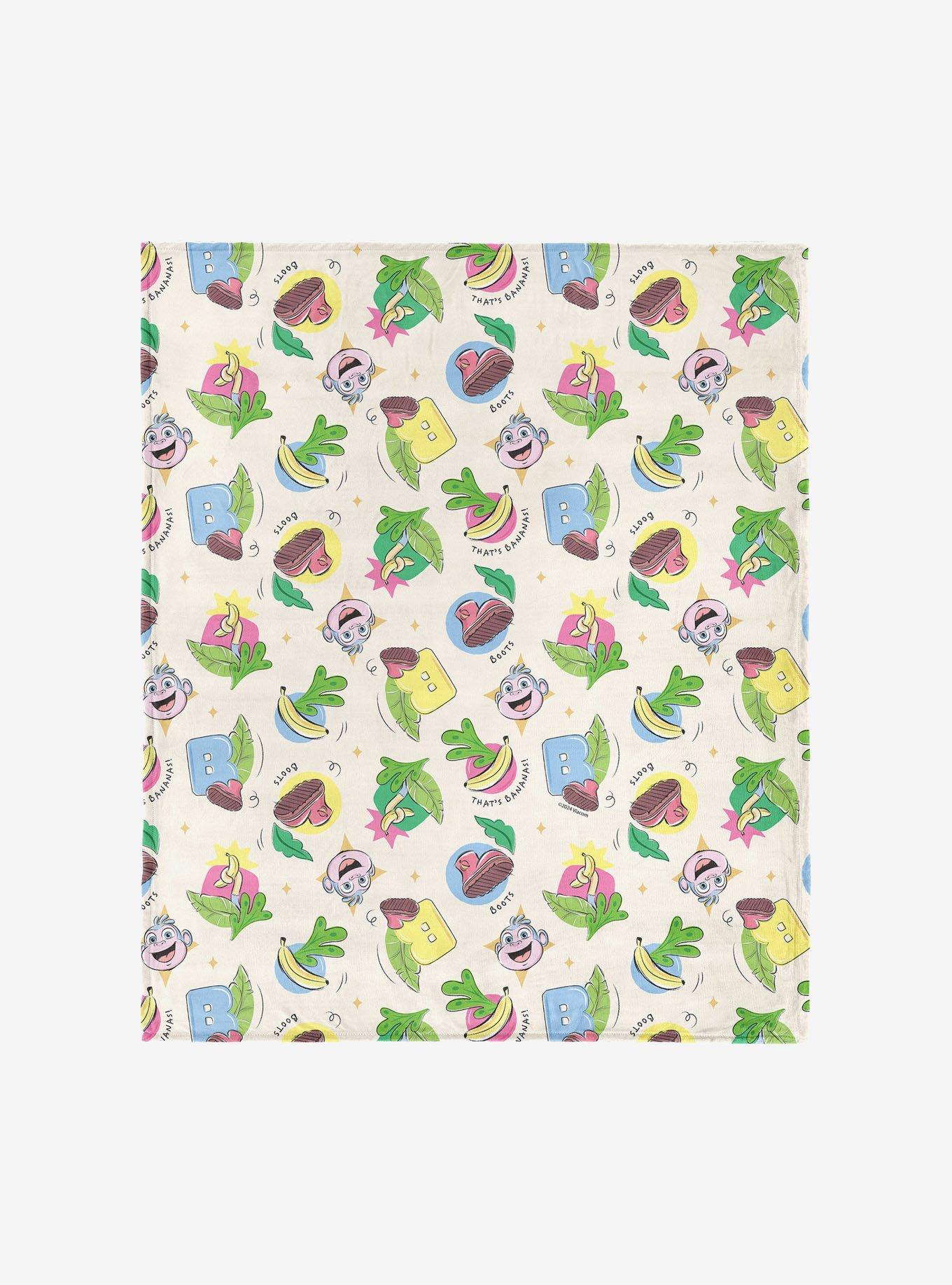 Dora The Explorer Boots Pattern 50x60" Silk Touch Throw Blanket, , hi-res