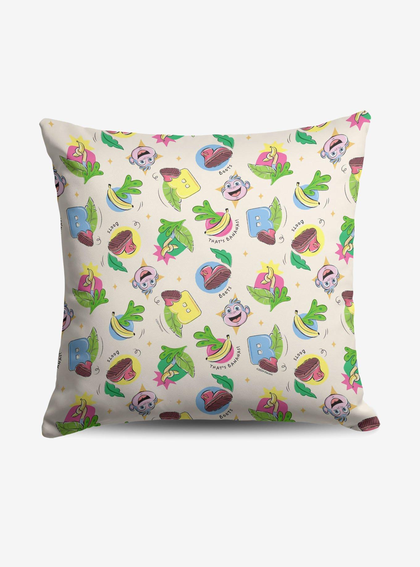 Dora The Explorer Boots Pattern Throw Pillow, , hi-res