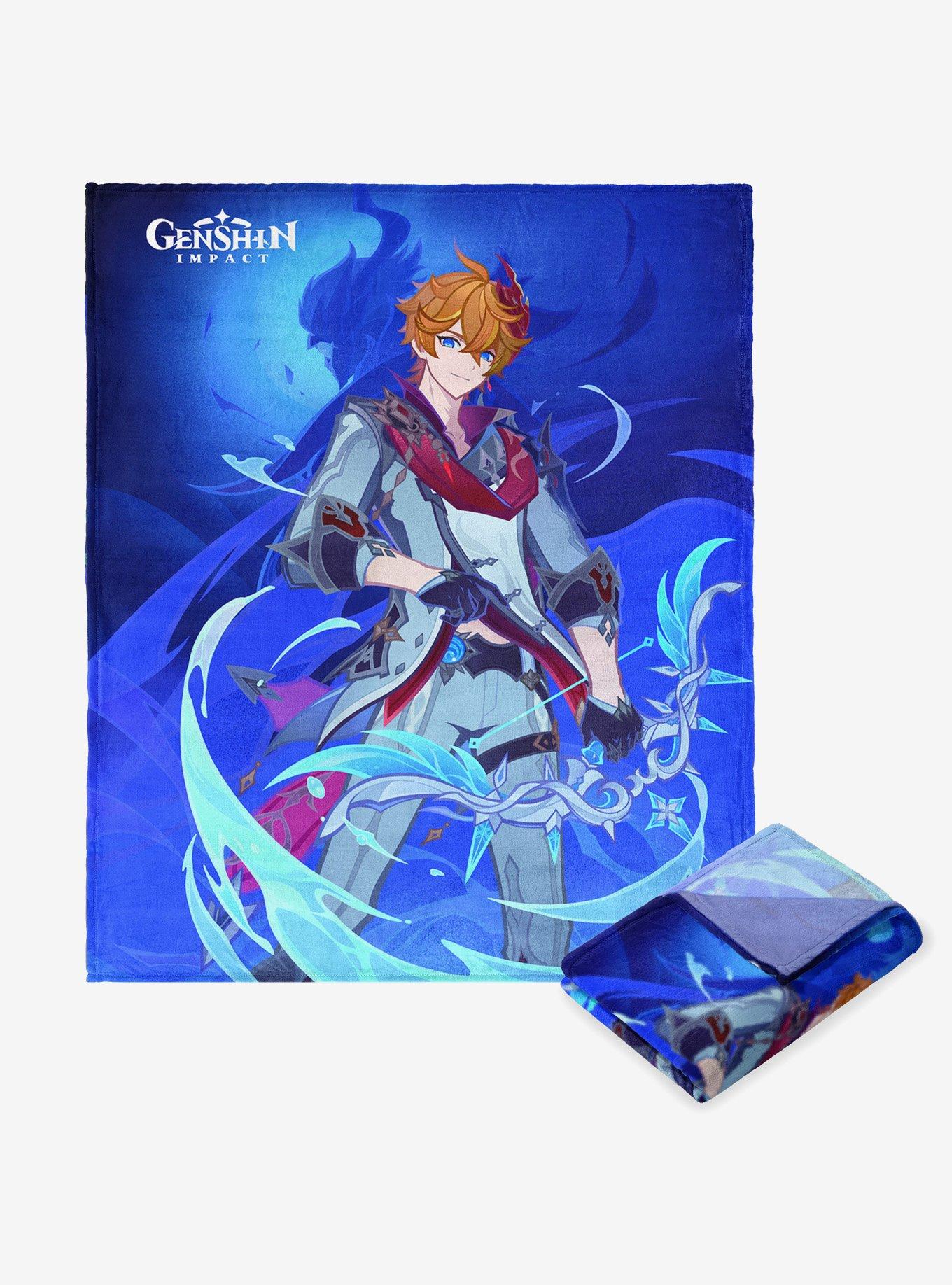 Genshin Impact Character 037 Tartaglia Silk Touch Throw Blanket, , hi-res