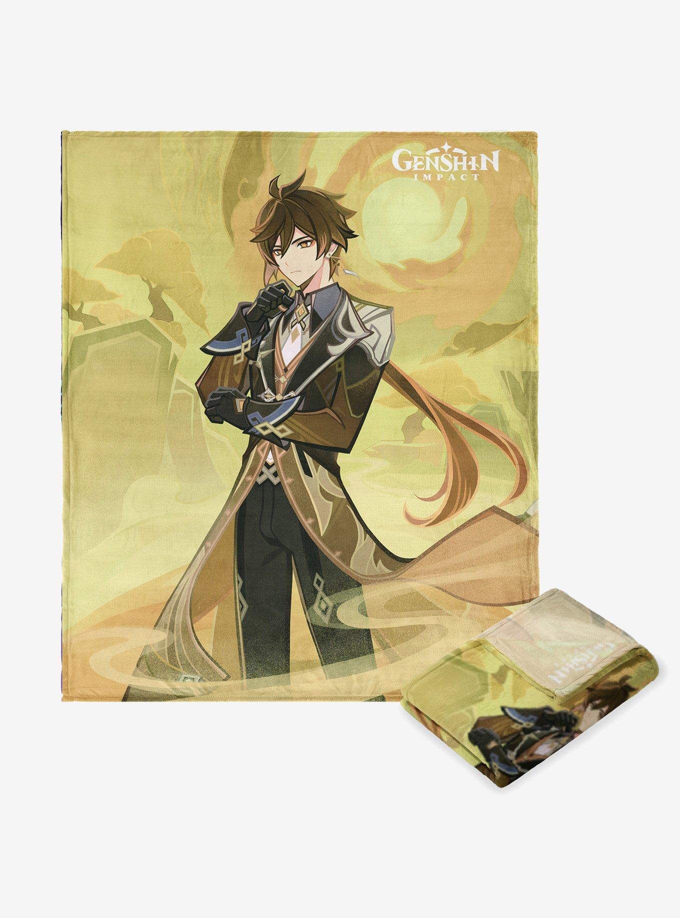 Genshin Impact Character 043 Zhongli Silk Touch Throw Blanket, , hi-res