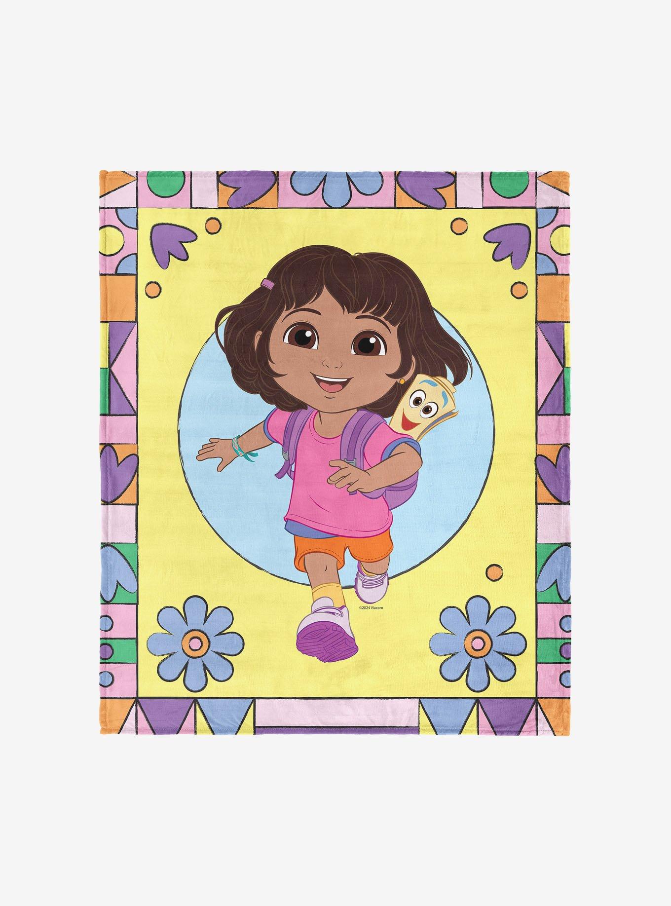 Dora The Explorer Running Dora 40x50" Silk Touch Throw Blanket, , hi-res