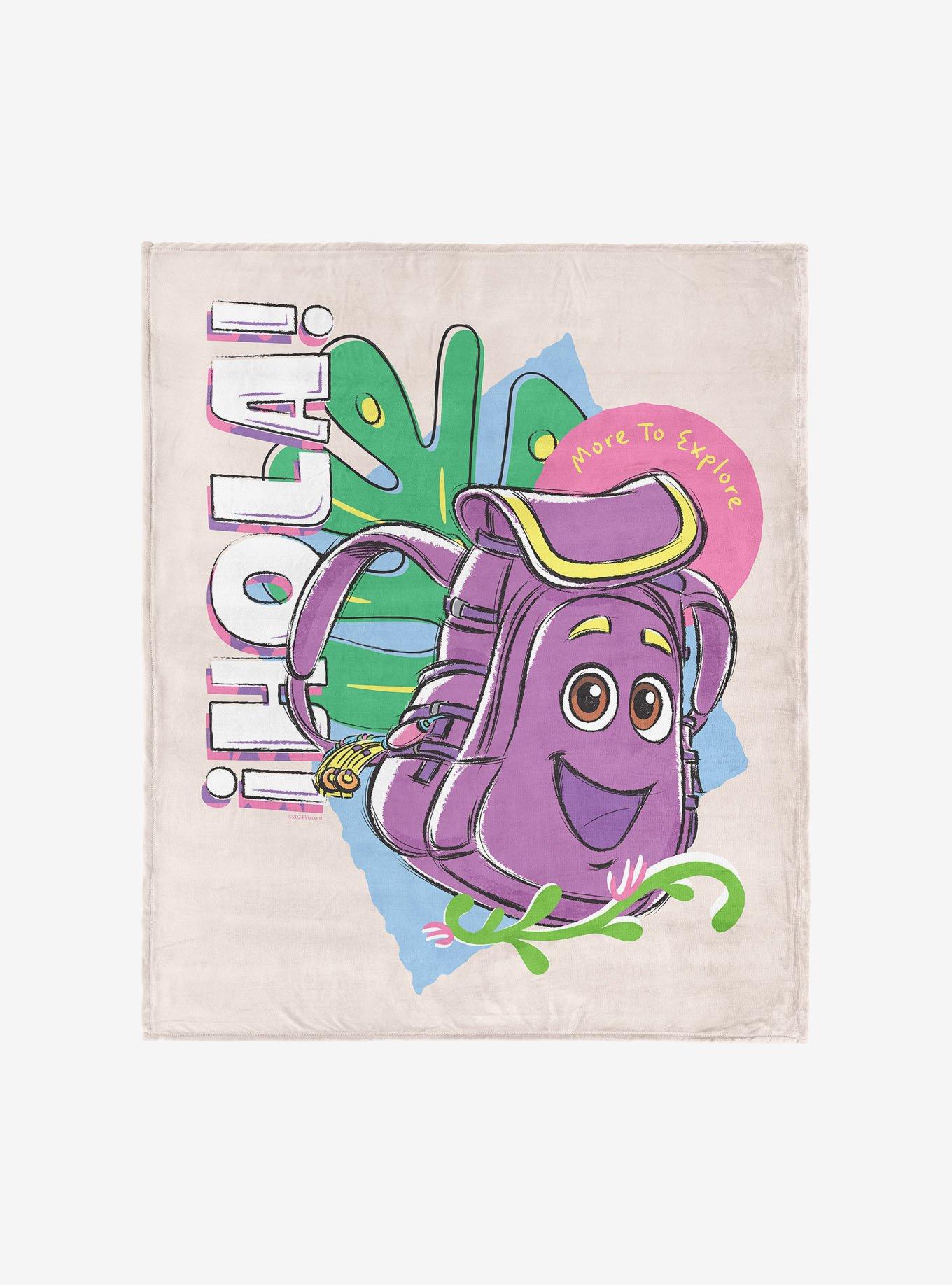 Dora The Explorer Hola Backpack 40x50" Silk Touch Throw Blanket, , hi-res