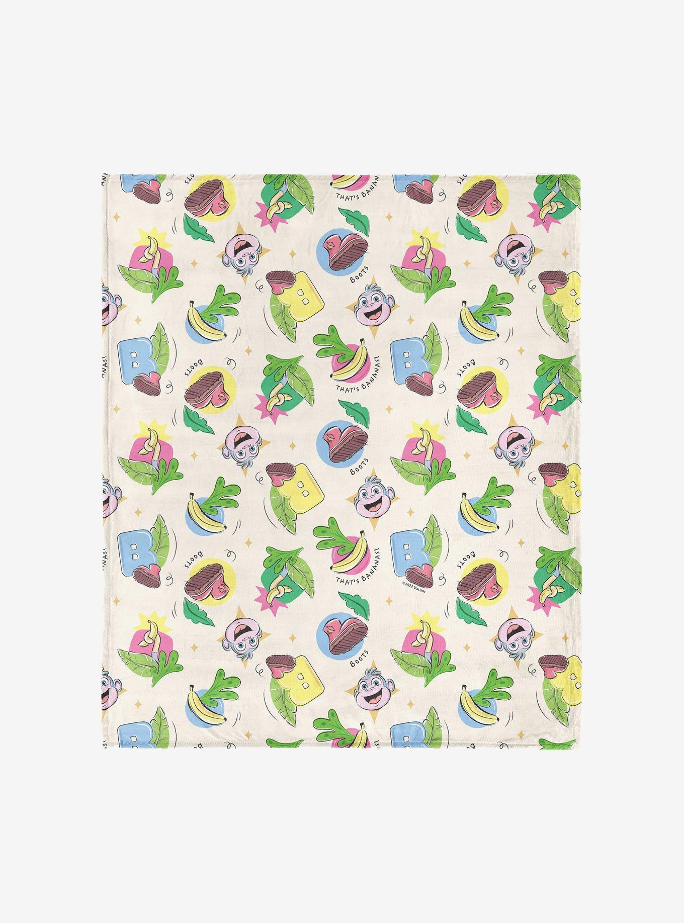 Dora The Explorer Boots Pattern 40x50" Silk Touch Throw Blanket, , hi-res