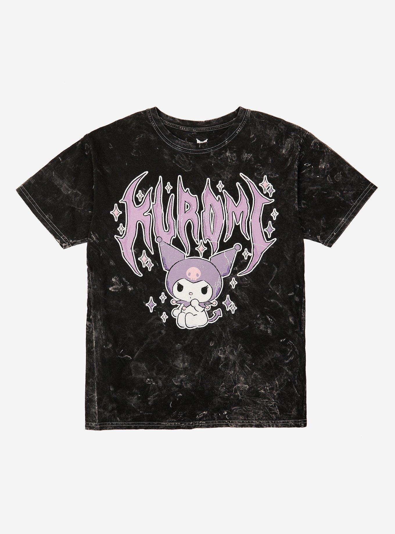 Kuromi Metal Dark Wash T-Shirt, , hi-res