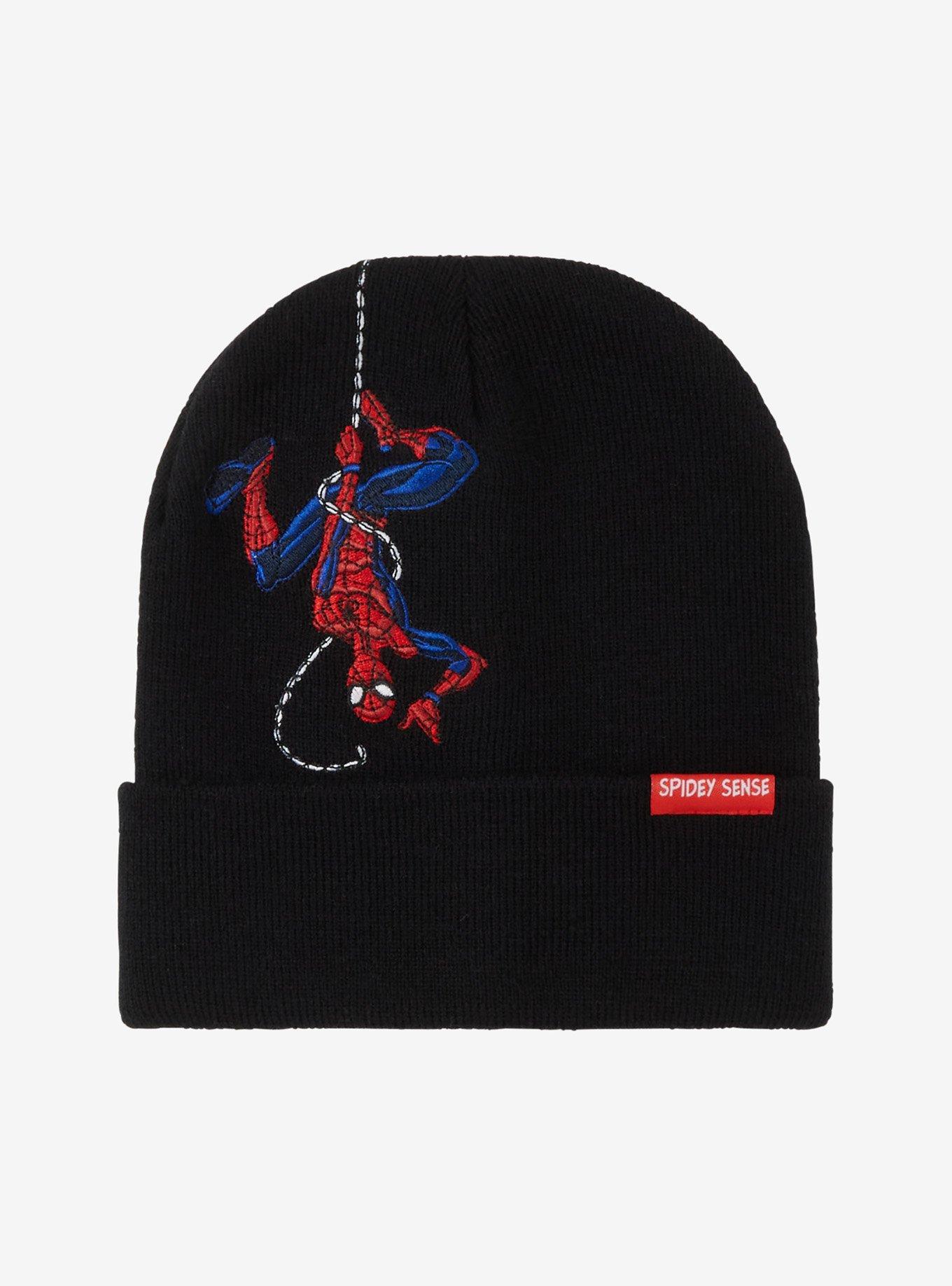 Marvel Spider-Man Hanging Spider-Man Embroidered Beanie - BoxLunch Exclusive, , hi-res