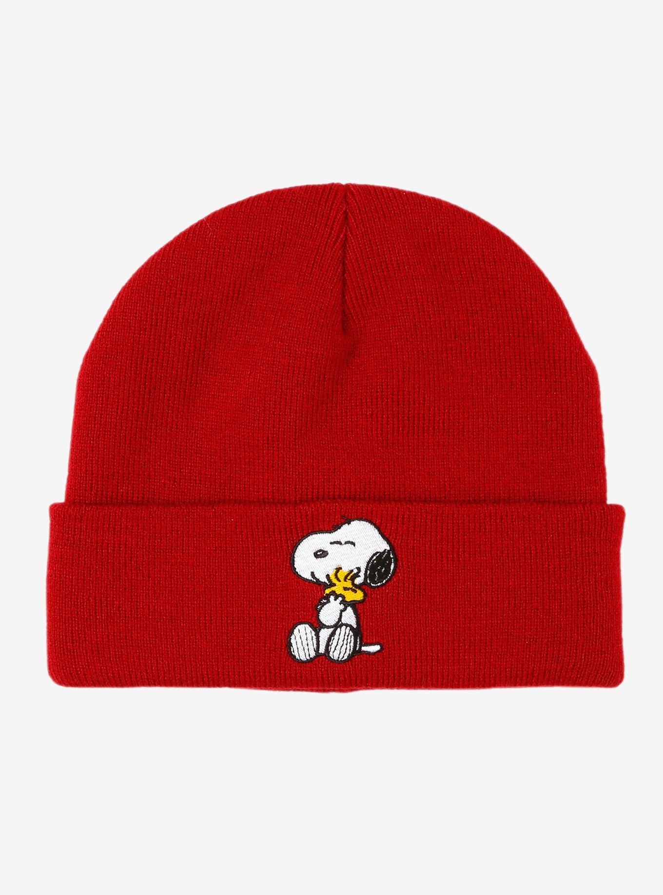 Peanuts Snoopy & Woodstock Embroidered Beanie — BoxLunch Exclusive, , hi-res