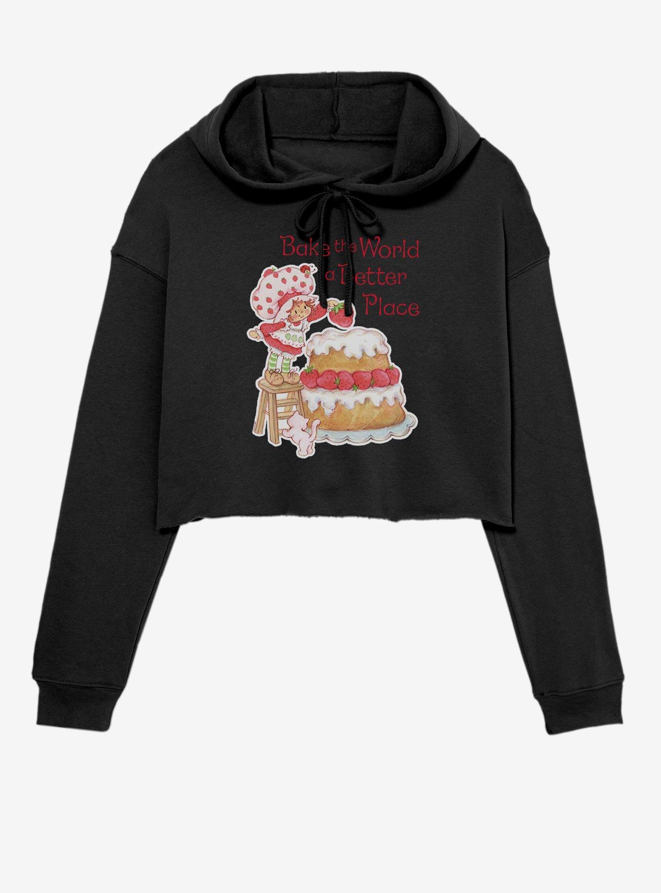 Strawberry Shortcake Better Place Girls Crop Hoodie, , hi-res