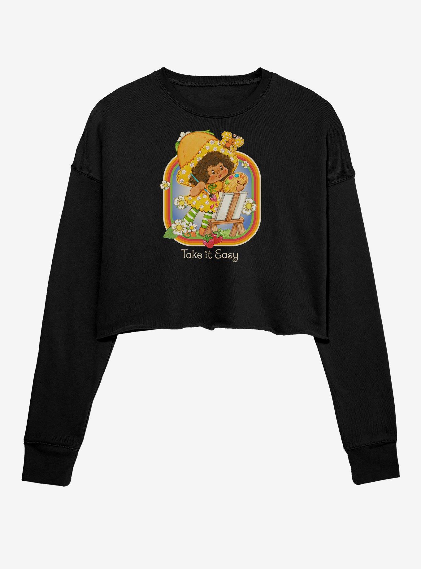 Strawberry Shortcake Take It Easy Girls Crop Sweatshirt, , hi-res