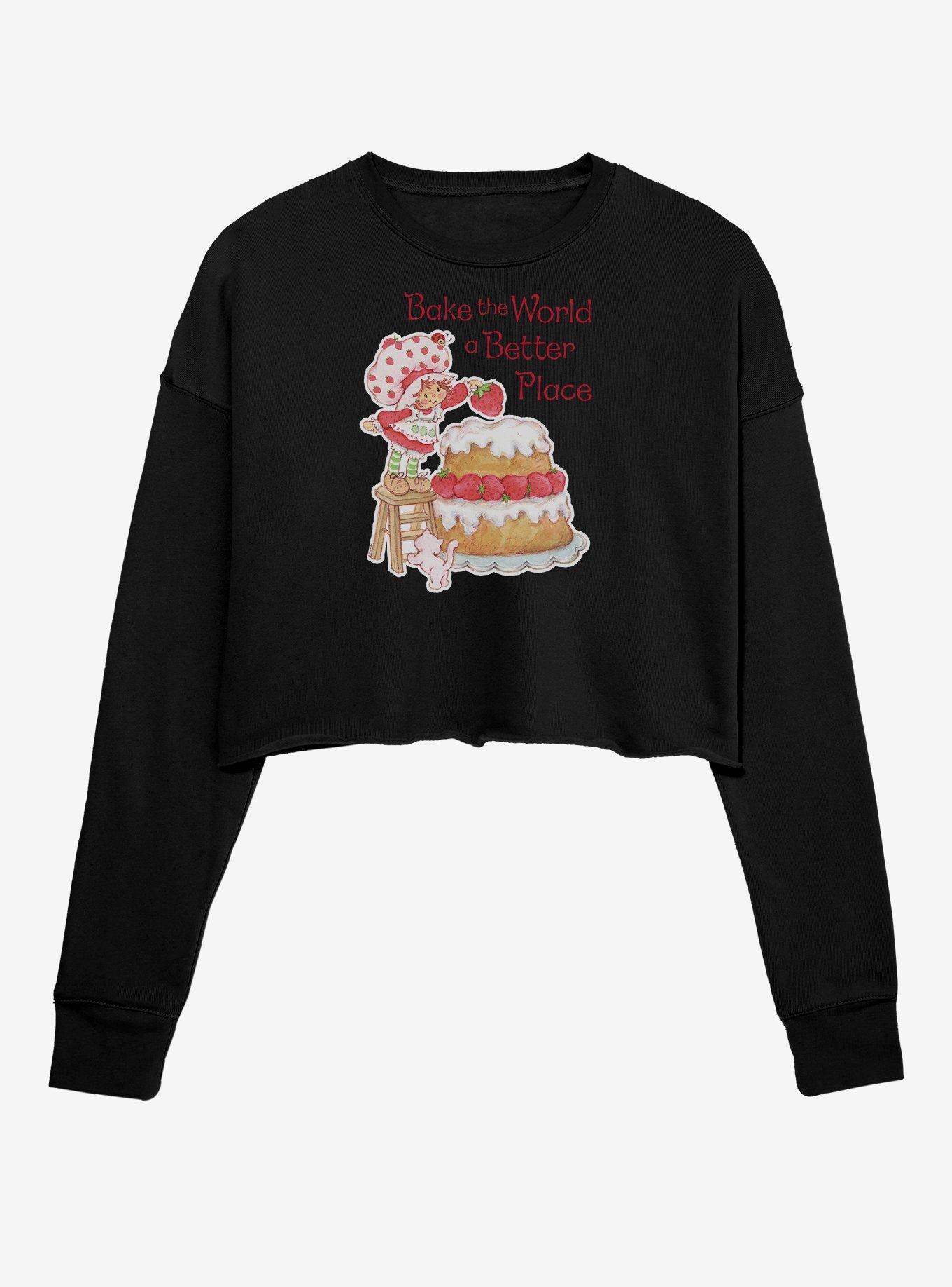 Strawberry Shortcake Better Place Girls Crop Sweatshirt, , hi-res