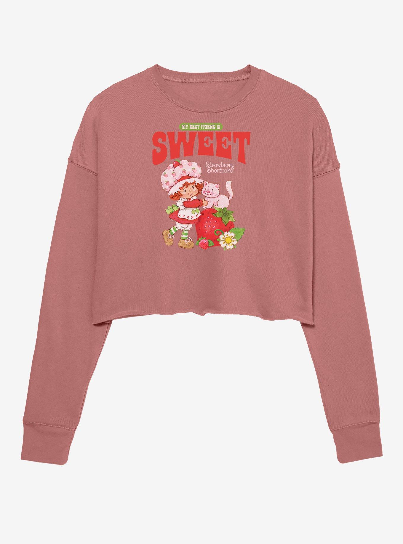 Strawberry Shortcake Sweet Best Friend Girls Crop Sweatshirt, , hi-res