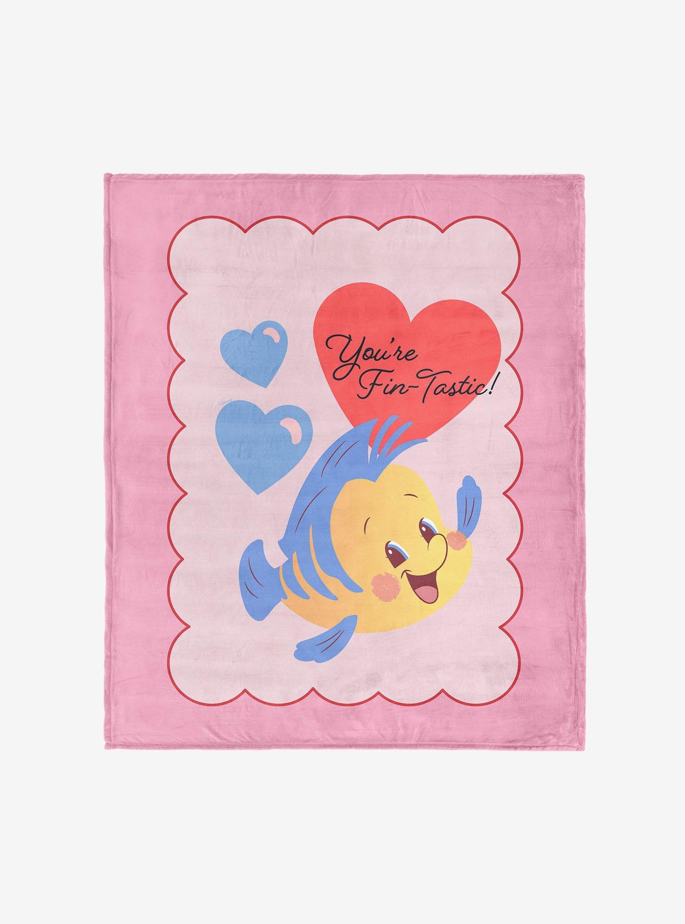 Disney The Little Mermaid Fintastic Flounder Silk Touch Throw Blanket, , hi-res