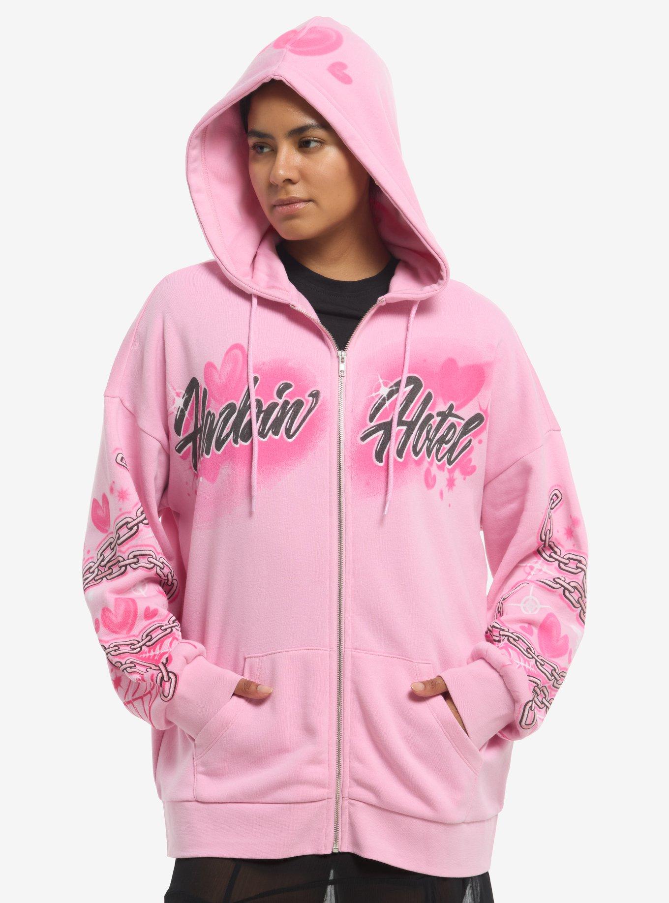 Hazbin Hotel Angel Dust Graffiti Oversized Hoodie | Hot Topic