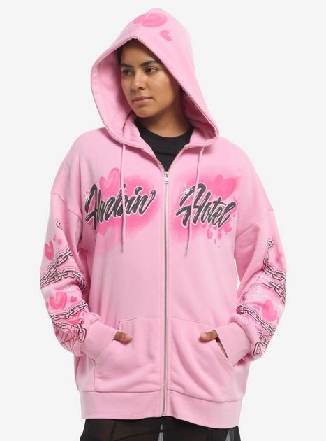 Hazbin Hotel Angel Dust Graffiti Oversized Hoodie | Hot Topic
